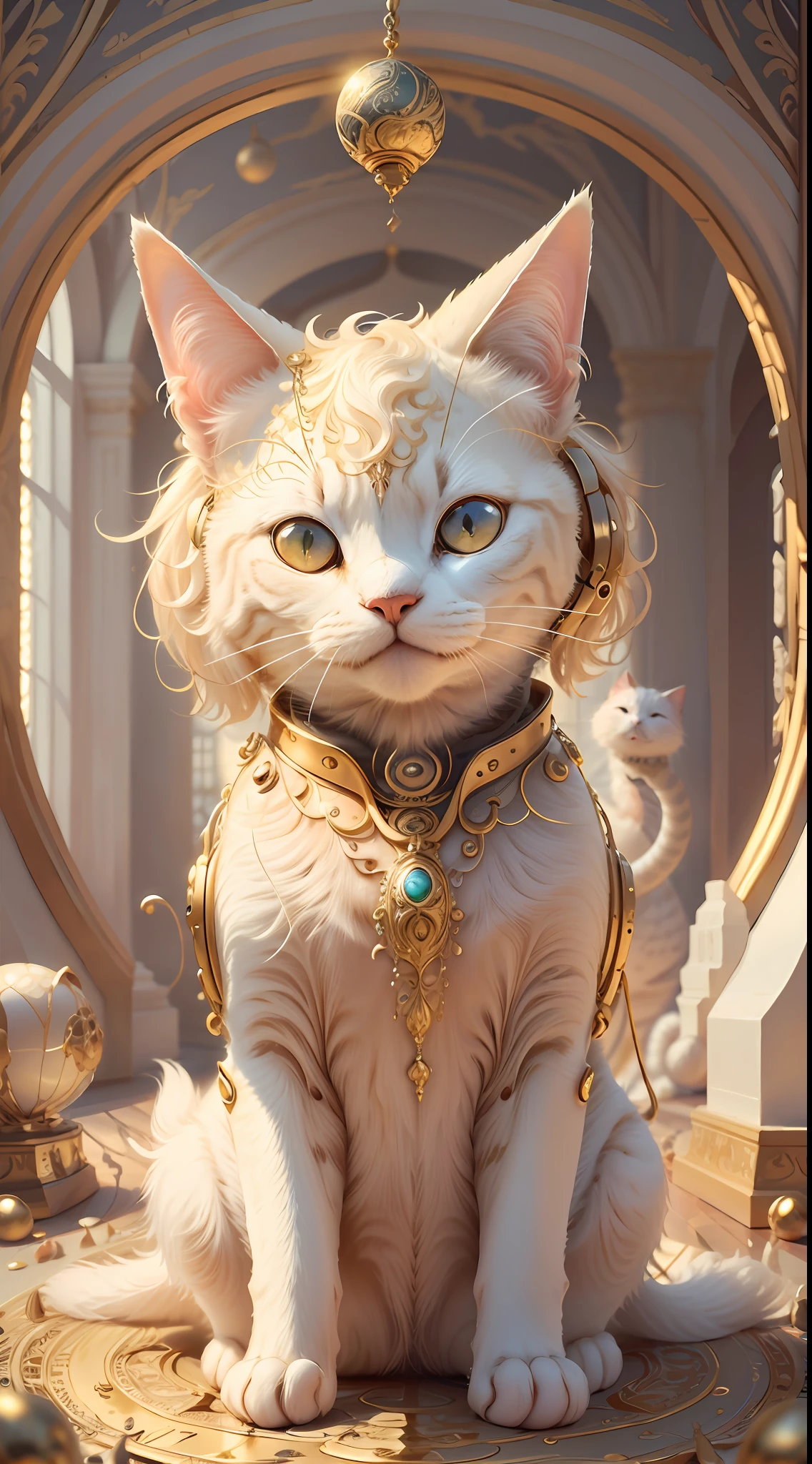 Ivory Gold AI Psychedelic magic,catss,cleanness,brightly,ssmile,Funny