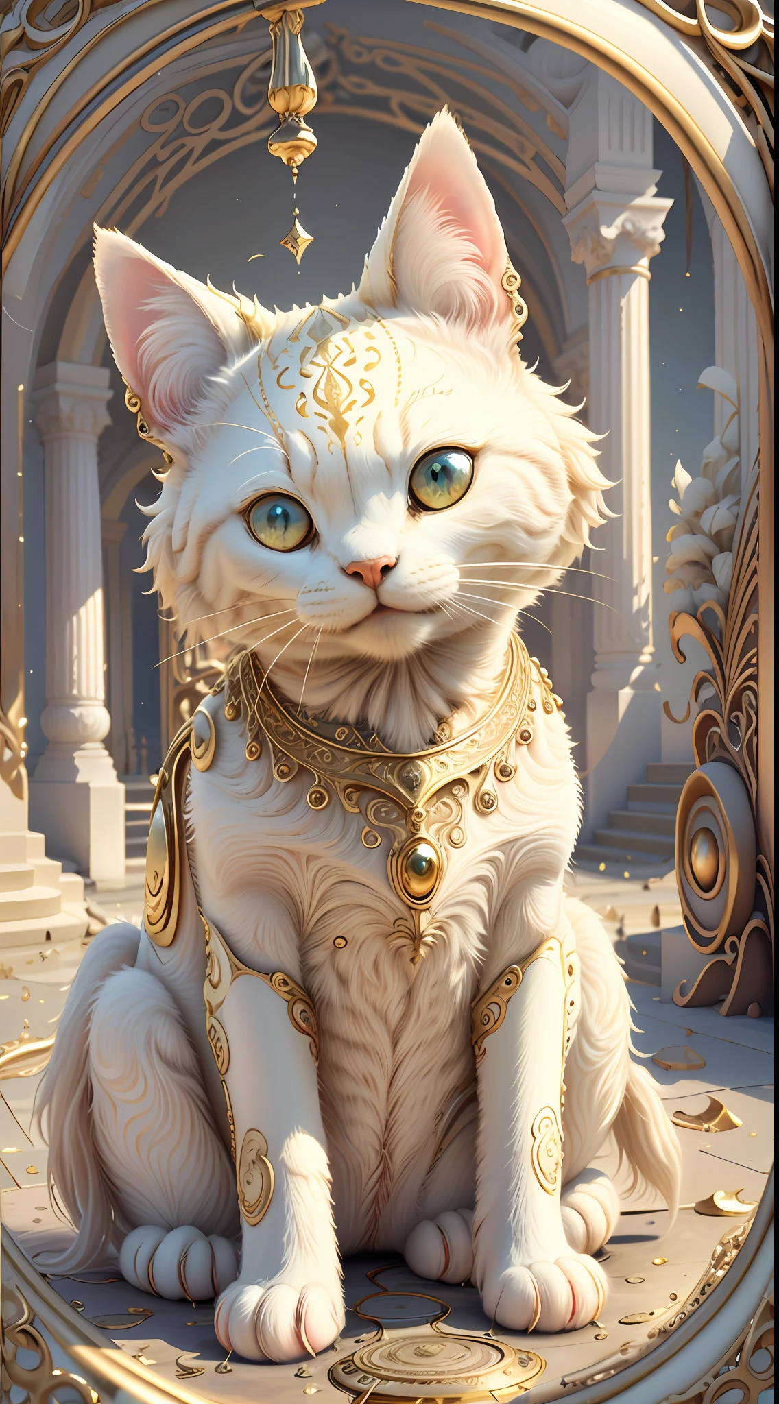 Ivory Gold AI psychedelic magic,catss,cleanness,brightly,ssmile,Funny