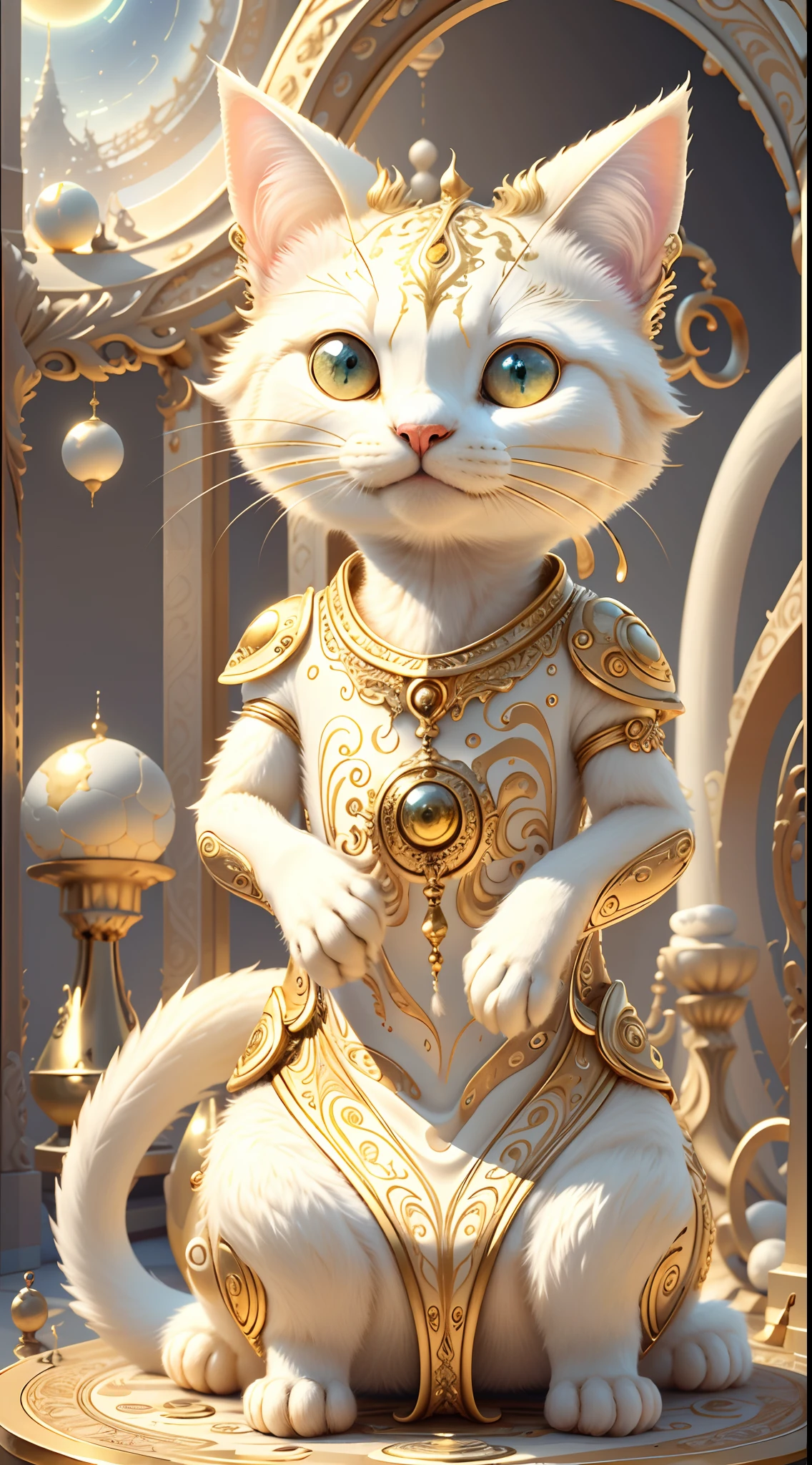 Ivory Gold AI psychedelic magic,catss,cleanness,brightly,ssmile,Funny