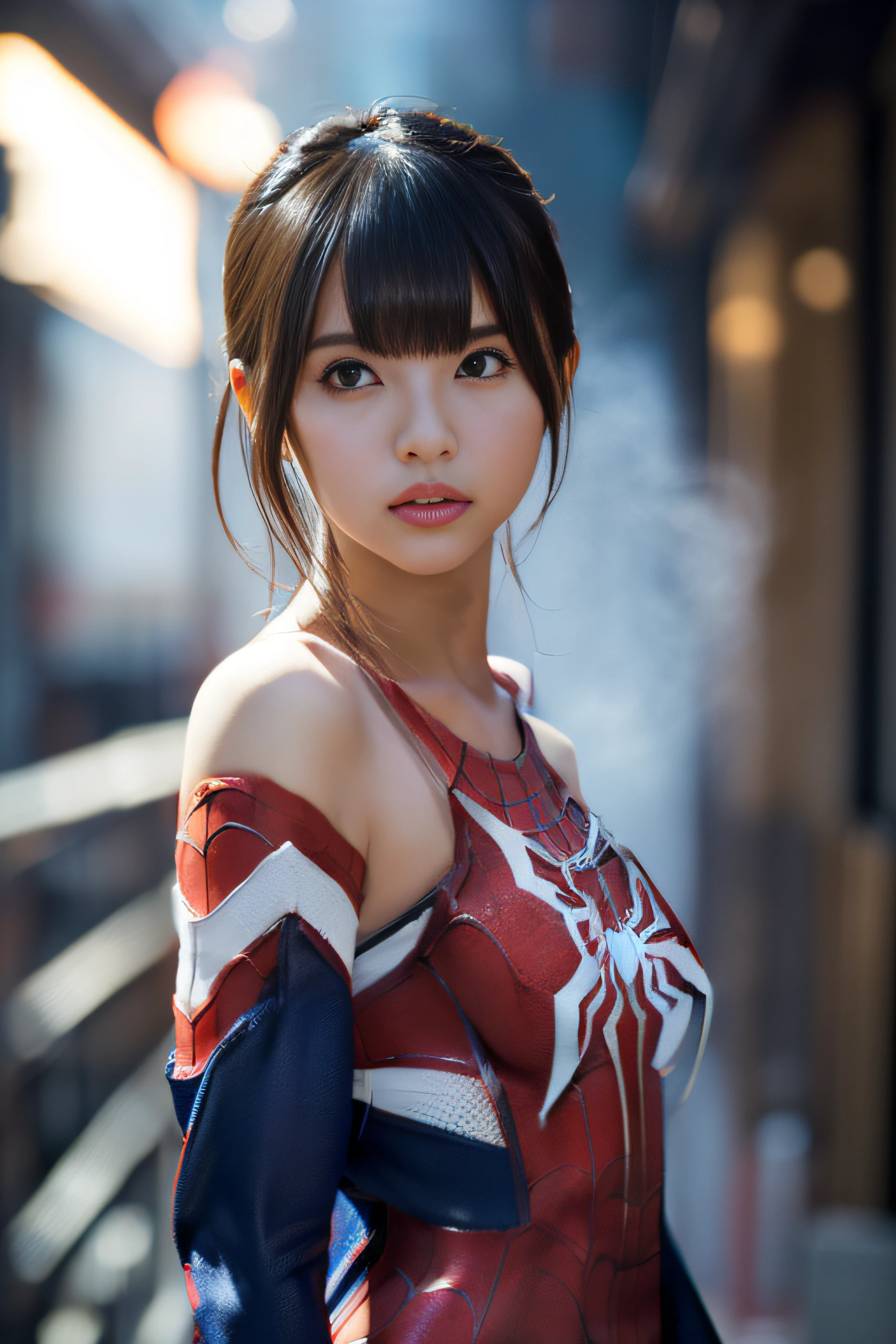 A sexy、(8k picture、Raw photography、top-quality、masterpiecel1.4)、(((realisitic、Photorealsitic:1.37)))、(Photo of a beautiful dark-haired girl Japan((loose))、 (illuminating)、[[Open legs、Spread your legs apart]]、(独奏)、dynamicposes、((erectile nipple))、(female pubic-hair)、((Female genitals))、(((Highly detailed female genitalia )))、(Slim legs)、erotick、nffsw、Highly detailed ambient occlusion、Natural and harmonious composition、Very high resolution photos、8K, ​masterpiece, ultra fine photos,, top-quality, 超A high resolution, Photorealsitic, sunlights, Full body portrait, stunningly beautiful,, dynamicposes, delicated face, frontage, Wearing a Spider-Man suit, Red and blue color scheme, Highly detailed background of the building, A detailed face, Detailed and complex busy background, High Detail Skin, realistic skin detail、Visible Pore、foco nítido、Volumetric fog、8K UHD、dslr camera、hightquality、film grains、fair white skin、photorealisim、Spider-Man's String Hit Pose、Girl in Spider-Man Costume、A dark-haired、Marvel、spider-man、Dynamic Poses、(excellent details、Outstanding lighting、wide angles)、(Excellent rendering、Enough to stand out in its class)、Spider-Man costume