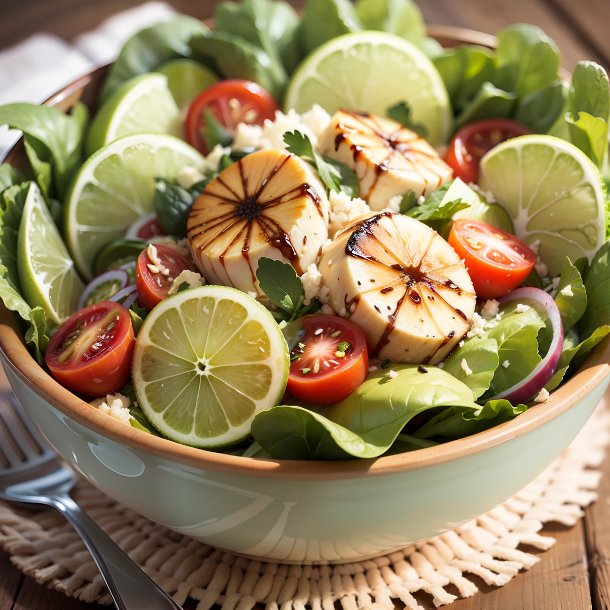 A bowl of vegan salad, with appetite, with temperature --auto --s2