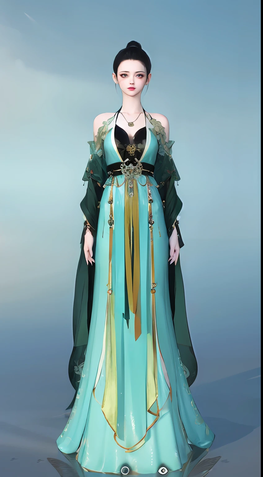 1 woman(beauitful face)、Full body standing painting,独奏,Transparent background,Game character costume design,Gorgeous dress、Chinese dragon motif,high detal,cinematic colorgrade,Ultra photo realsisim,Digital SLR,white backgrounid,Ultra-high resolution,Sharp focus,tmasterpiece,hdr,8K,(The is very detailed的 CG unified 8k 壁纸)