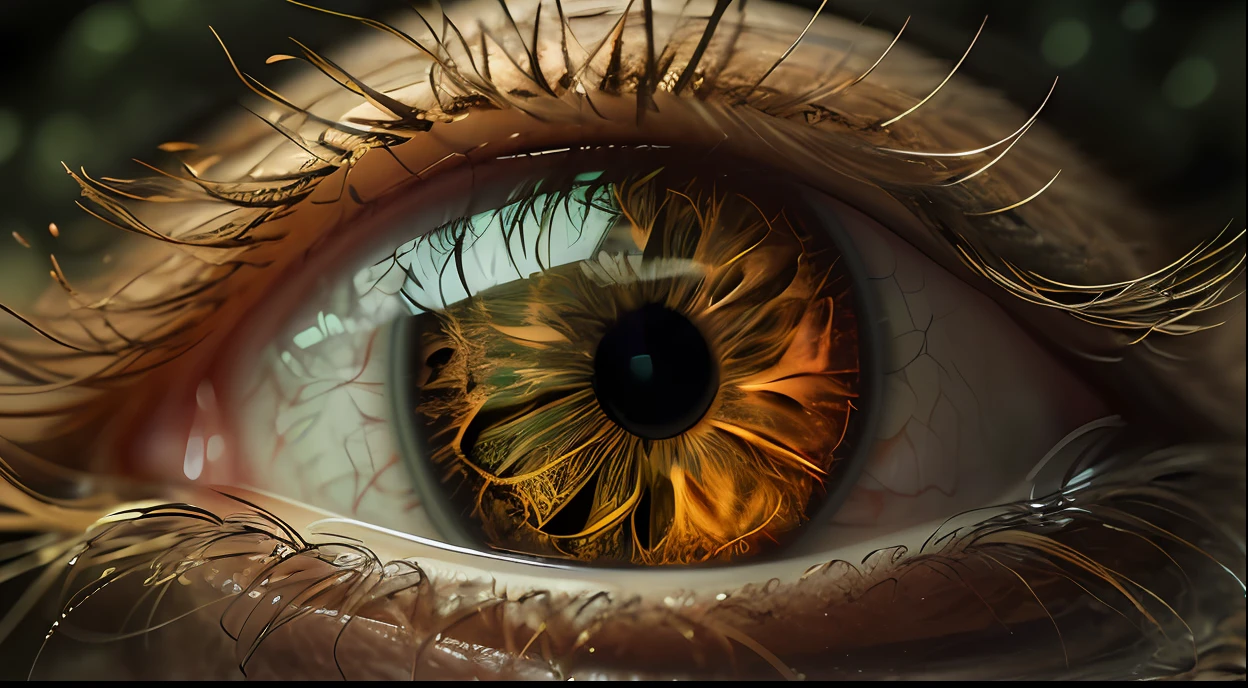 there is a close up of a person's eye with a lot of hair, highly realistic digital art, ultra-detailed digital art, ultra detailed portrait, ultra detailed digital art, hyperrealistic digital art, hyperrealism. fantasy 4k, ultra-realistic digital art, ultra realistic digital art, ultrarealistic digital art, hyperdetailed eyes, close - up portrait shot