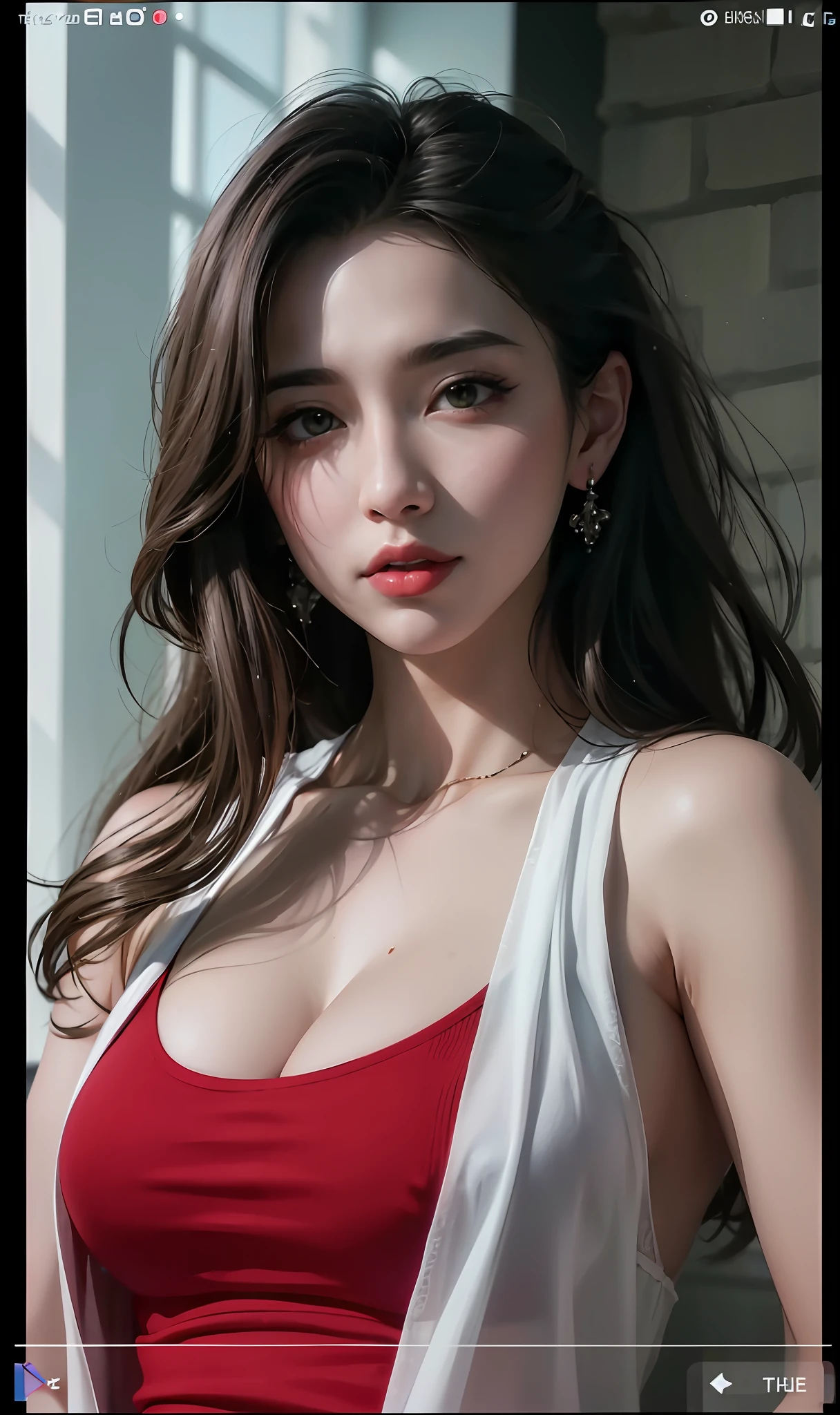 (8K, RAW photo, Photorealistic:1.25) ,( Gloss on lips, eyeslashes, gloss face, Glossy glossy skin, Best quality, 超高分辨率, Depth of field, color difference, Caustics, Broad lighting, naturalshadow, Kpop idol) tmasterpiece,Best quality,Portrait of 1girl,((best qualtiy)), ((tmasterpiece)), (the detail:1.4), 3D, hdr(HighDynamicRange),Ray traching,NVIDIA RTX,Hyper-Resolution,Unreal 5,Subsurface scattering、PBR Texture、post-proces、Anisotropy Filtering、depth of fields、maximum definition and sharpness、Many-Layer Textures、Albedo e mapas Speculares、Surface coloring、perfectly proportions、rendering by octane、Two-colored light、largeaperture、Low ISO、White balance、the rule of thirds、8K raw data、Raised translucent top, Smaller top, Smaller white lace shorts, Raised, Mature feminization, Flattering eyes, White lace translucent top,Flat naked abdomen, Snow-white thighs, White lace stockings, Bare arms, Mature charm deep V open neck,Long shiny pink hair, White lace translucent shorts perfect figure 9-head beauty body contains thunderbolt eyebrows golden red flame