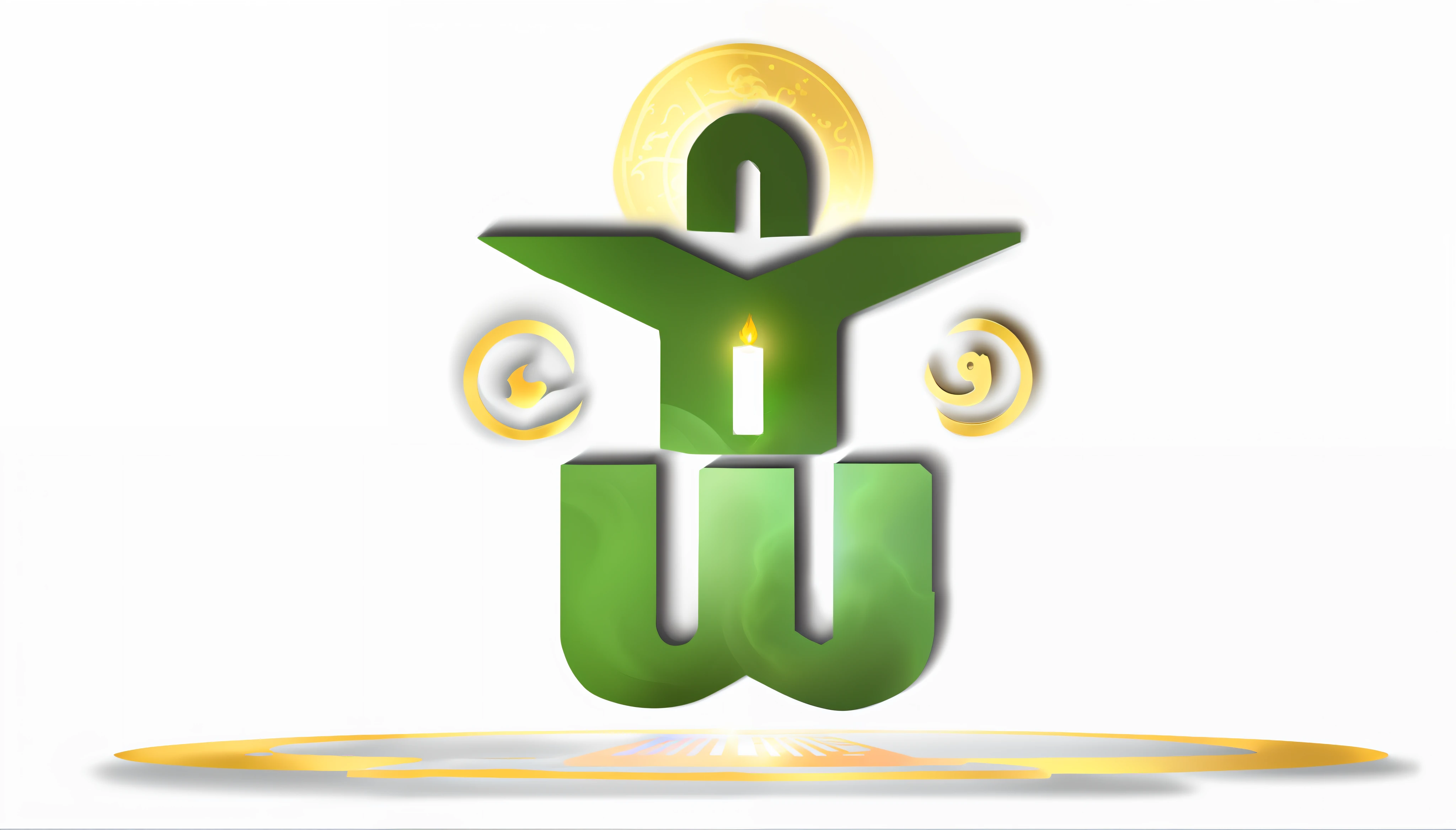 A loving God,He stood,Next to it is auspicious clouds,Holding a candle flame to illuminate the darkness of the human world,Step on the golden magic array,There is a huge golden wheel of merit