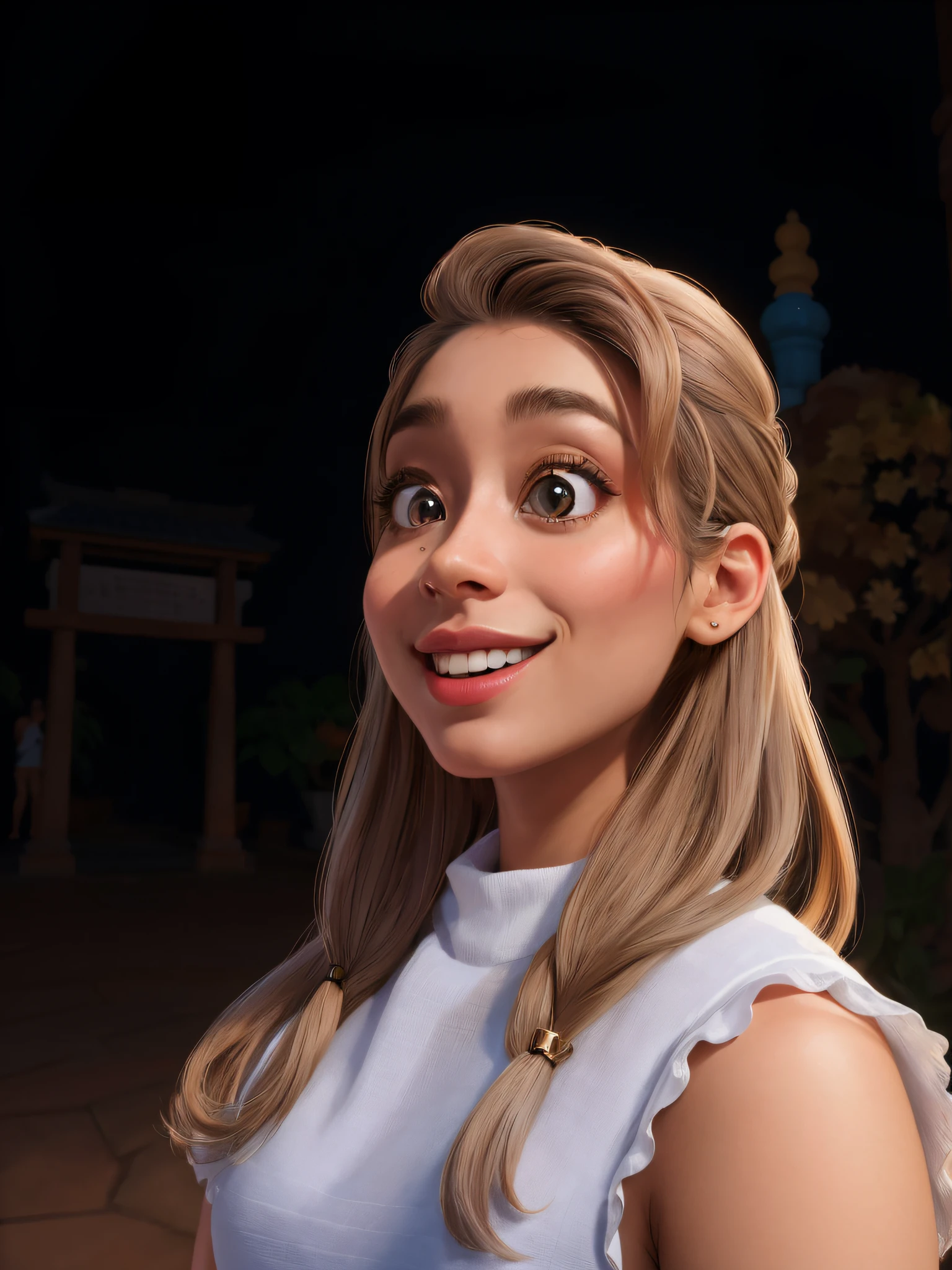 Retrato 8k de ciborgue bonito com cabelo castanho, intrincado, elegante, altamente detalhado, majestoso, fotografia digital, Arte de Artgerm e Ruan Jia e Greg Rutkowski Pintura Surreal filigrana borboleta dourada, vidro quebrado, (master part, side-lighting, belos olhos finamente detalhados: 1.2), HDR, (Detailed background window for a new dimension, plantas e flores:0.7) Infinity, infinite symbol,