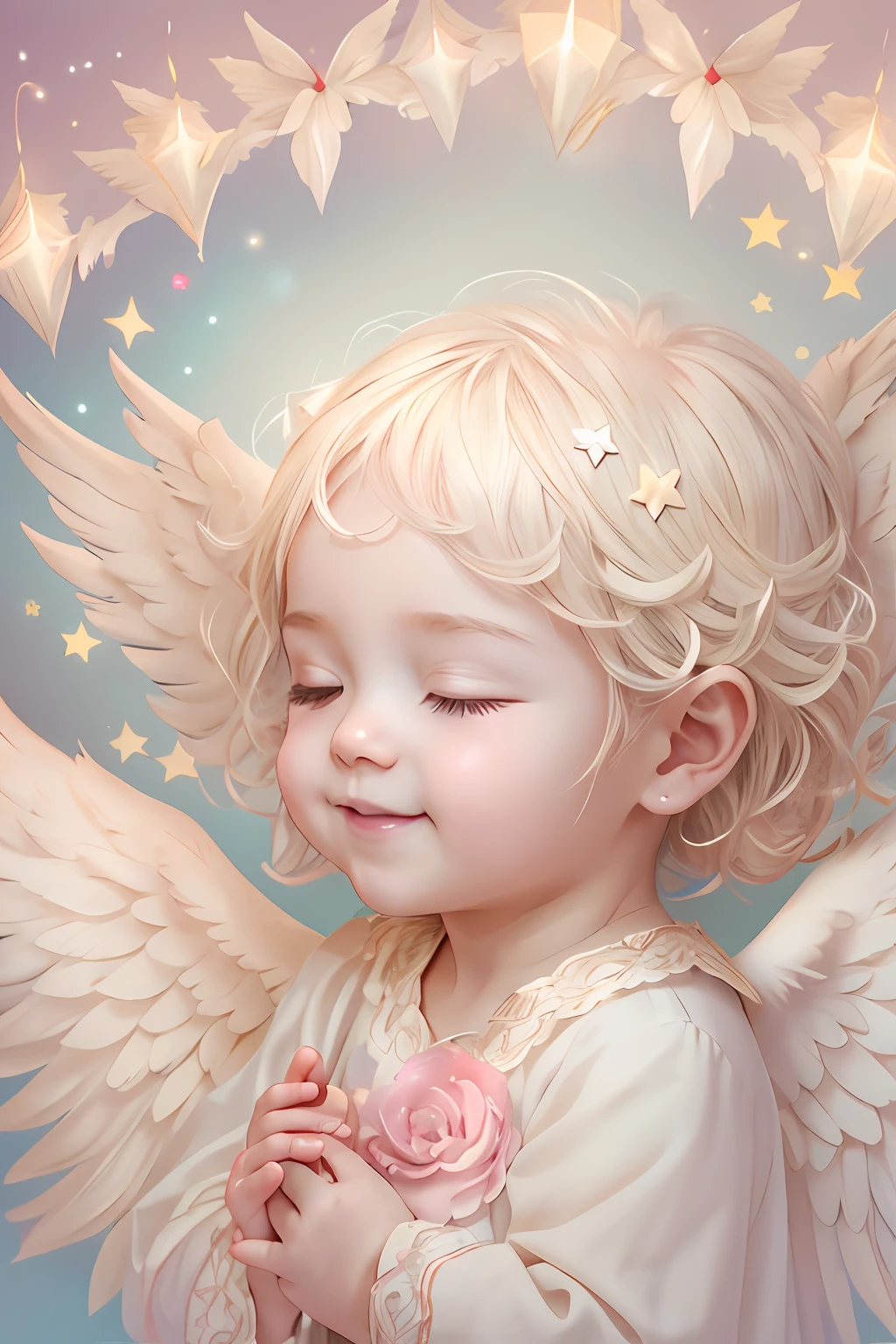 Blessings of Angels､Bright background、heart mark、tenderness､A smile、Gentle､**** Angel