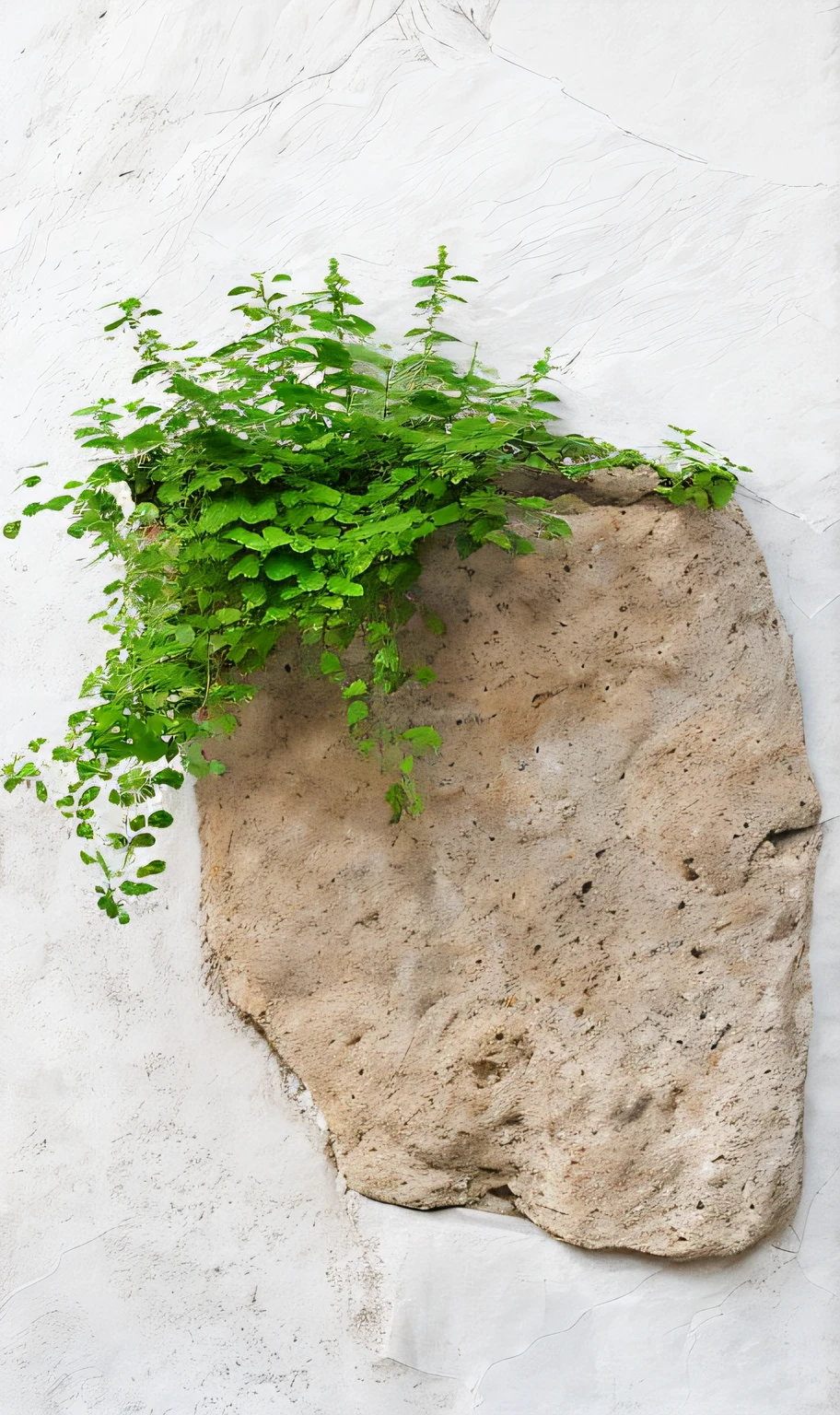 A plant grows on the rock on the wall, on a wall, plants on pots and on the walls, vines on the walls, Made of stone and concrete, The walls of Jerusalem fall, Stone wall in the background, Strong texture, rough concrete walls, excellent textures, Made of old stone, Natural textures, made of cement and concrete, stucco walls