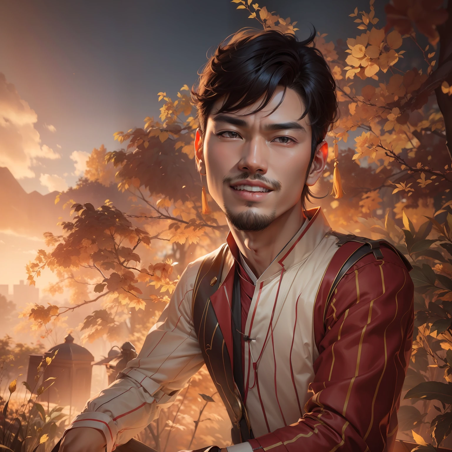 Cheng background real face handsome 8k