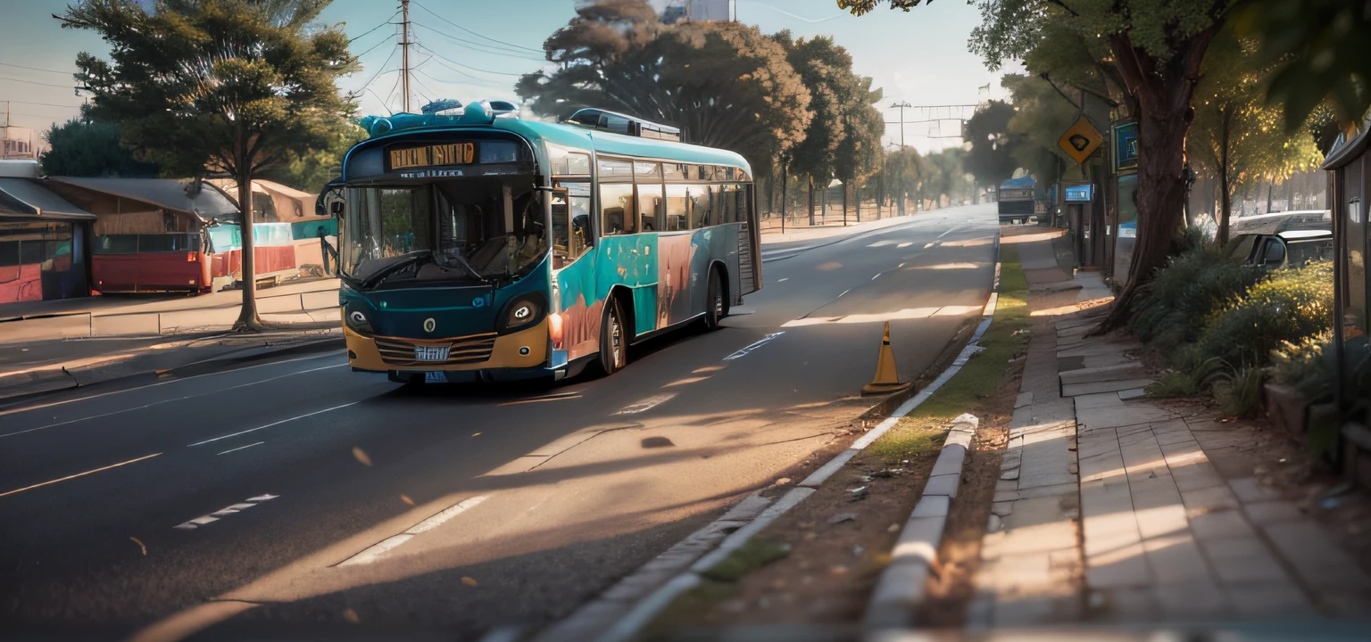 futuristic bus, brancos de fundo, Corpo Steampunk, detalhes intrincados, Magnificent, cinemactic, high resolution, 4k,
