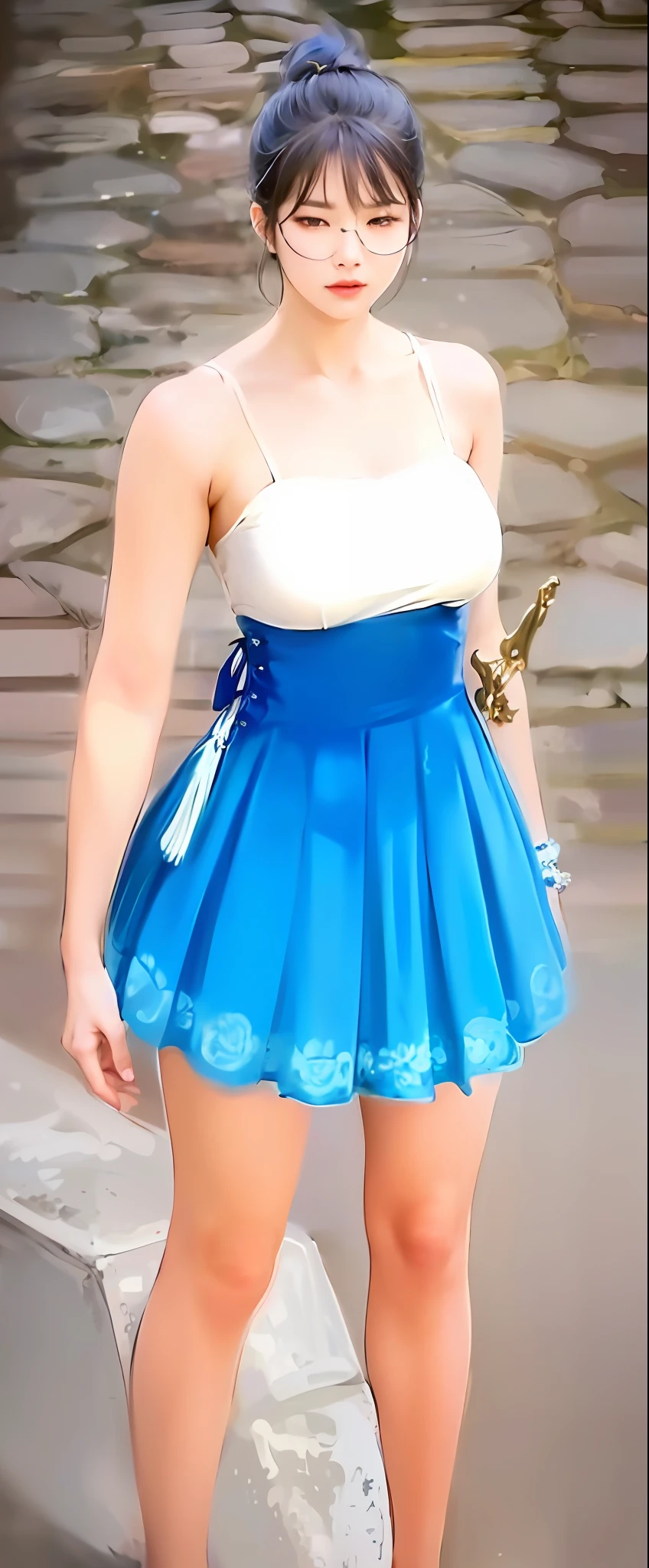 (8k, RAW photo, photorealistic:1.25) ,( lipgloss, eyelashes, gloss-face, glossy skin, best quality, ultra highres, depth of field, chromatic aberration, caustics, Broad lighting, natural shading, Kpop idol) looking at the audience With serenity and goddess-like bliss,