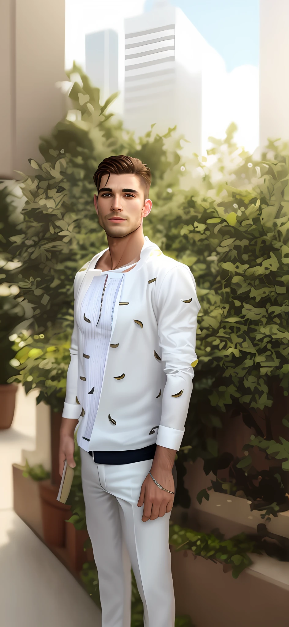 Realistic Handsome man Full body sexy
