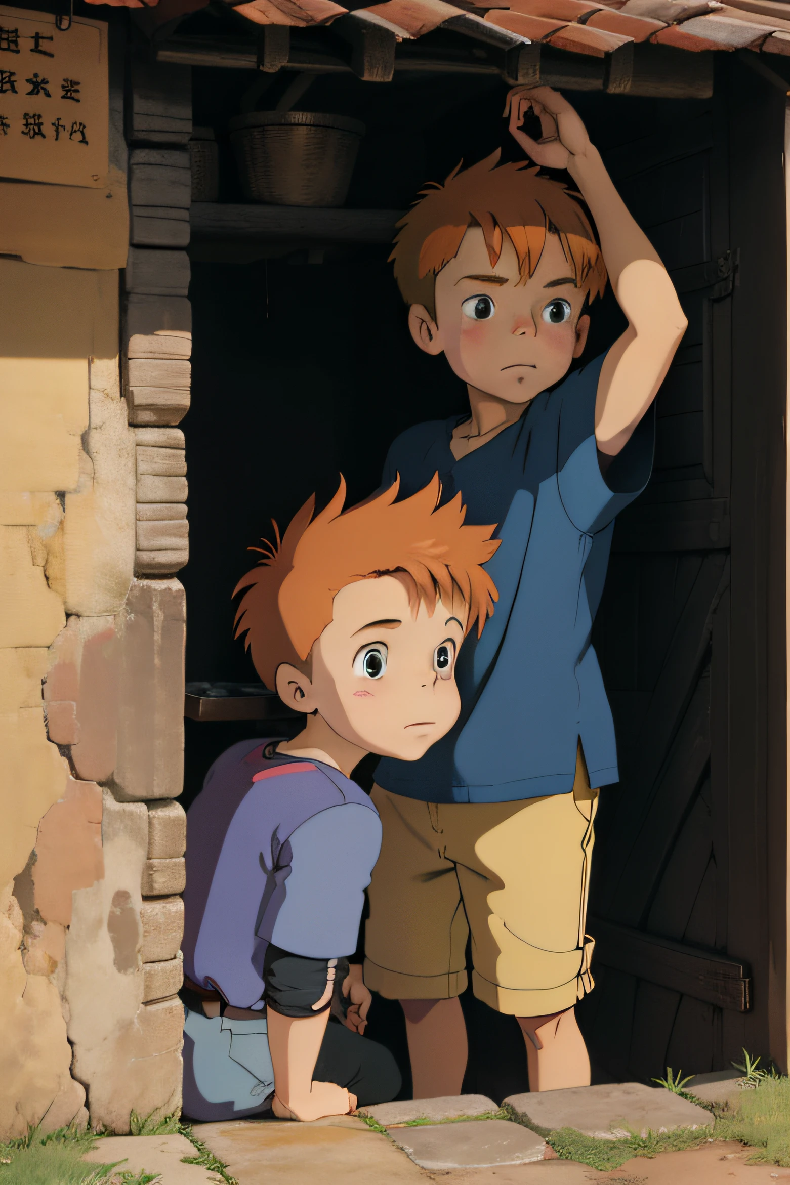 character, young boy, caramel hair, age 10, small, kind, friendly, adventurous