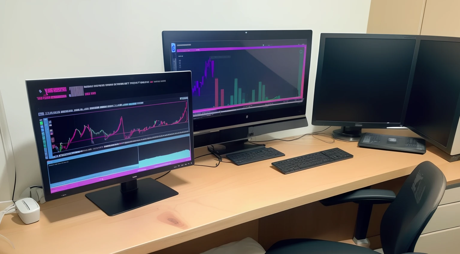 Forex Trader desk work personal computers Monitors2nffsw