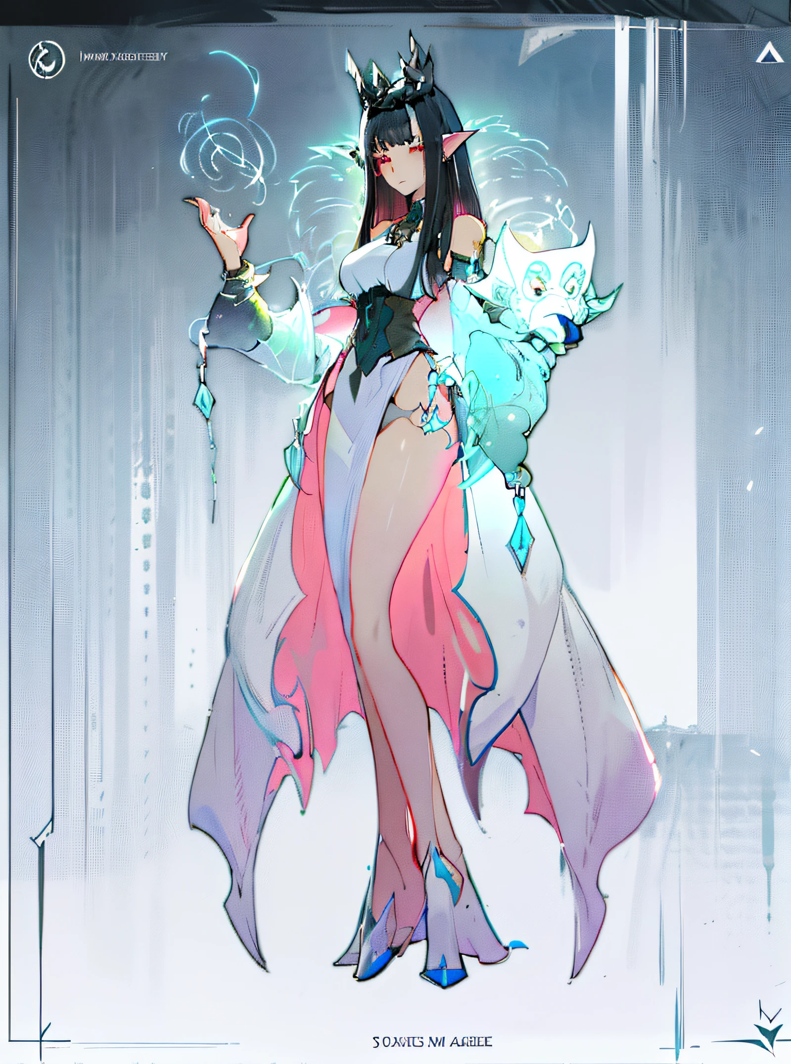 4K,Best quality at best,dingdall effect,White background,tmasterpiece,A high resolution,1girl,rich details,Red eyes,Black hair,Clear face,rich details,4K,highest quality,Royal sister,One was wearing a black dress,Woman with a crown on her head, bold lineart, intense line art, full body concept, dark sorceress fullbody pose, line work concept art, lineart behance hd, full portrait of elementalist, clean lineart, spirit fantasy concept art, dark sorceress full view, detailed full-body concept
