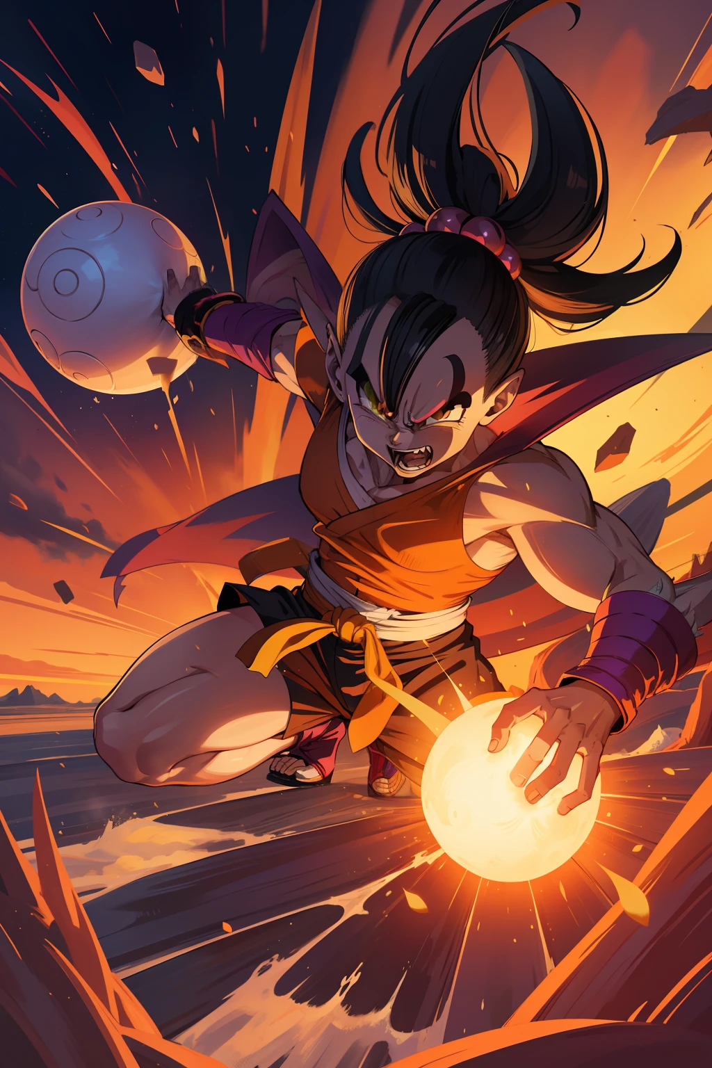 dragon balls, onepiece, Develop a fierce battle with the fusion of Beerus and Kaido
