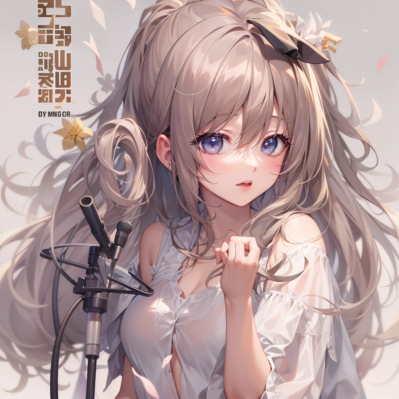 top-quality、超A high resolution、Fine details、8K resolution、1girl in、25-years old、Sing hard、Dynamism、Enjoy music、Sing with all your might、Shout