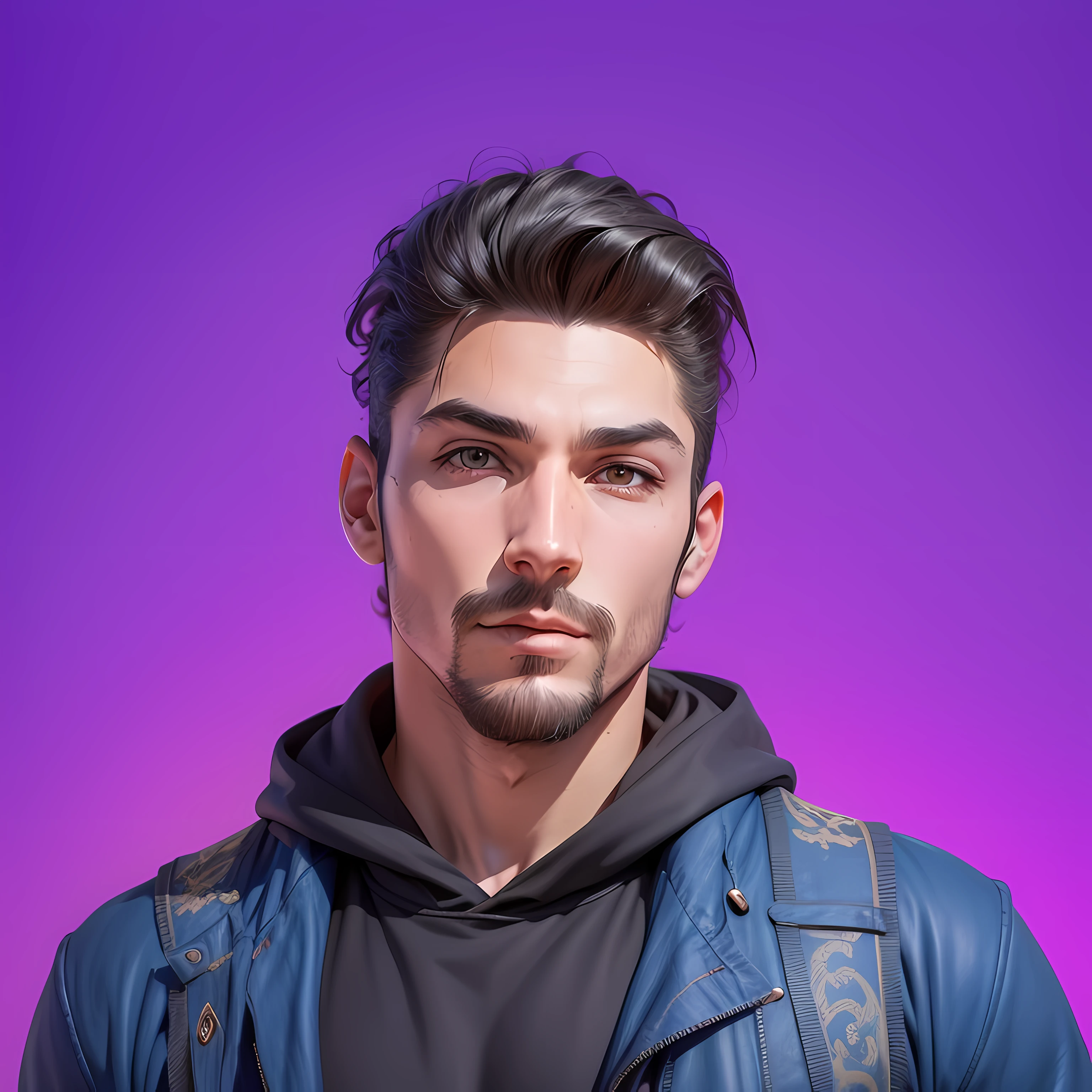 "Modify the background and incorporate a captivating design, envisioning a character with long flowing hair."