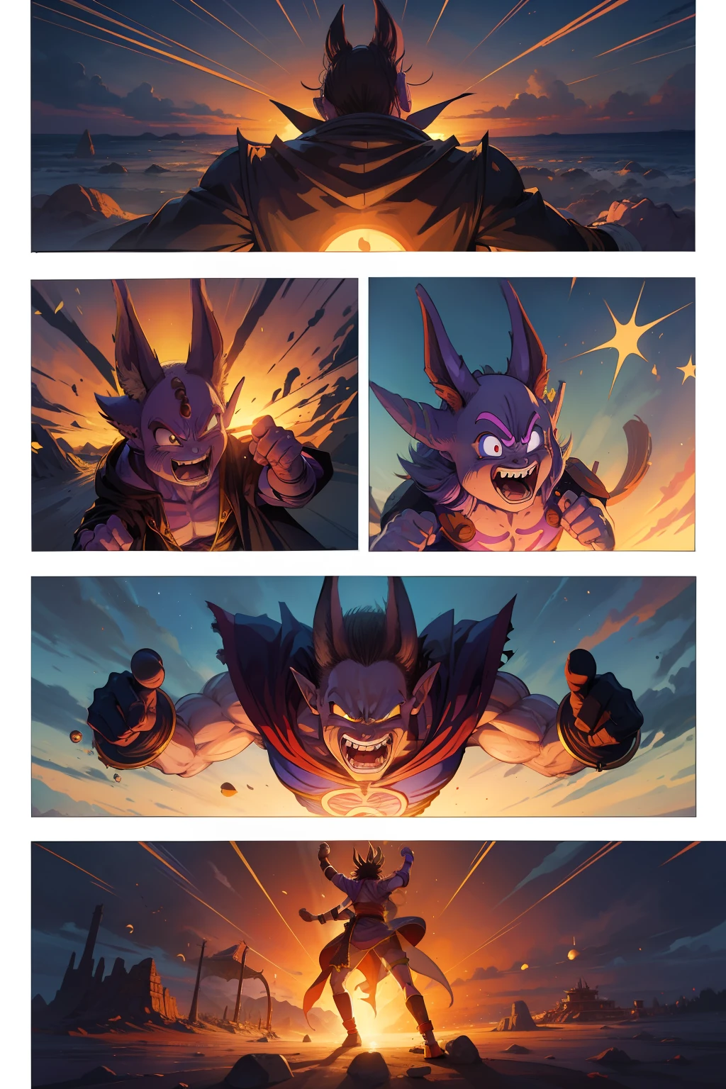 dragon balls, onepiece, Eventually save the crisis of two worlds and defeat Beerus and Kaido