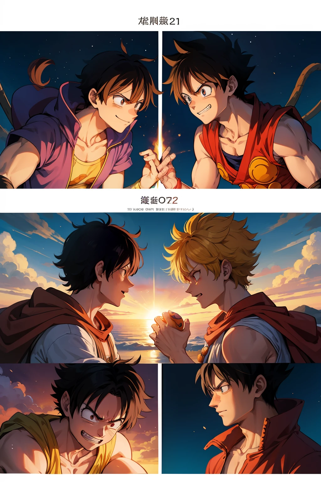 dragon balls, onepiece, Touching farewell moment Both heroes「The second time、Meet in a new setting」He said.、It was to leave another dimension behind.。, Wukong, Luffy