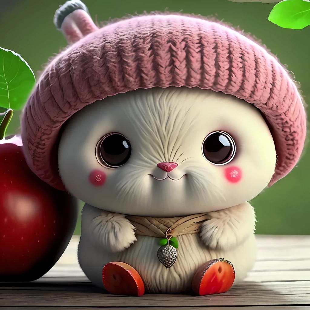 : 3。Old cow、realisticlying、Furry animals、apples、dark circles、Be red in the face、cherrie、food、the fruits、full bodyesbian、Hats、Non-human、morango、tomato、water melon