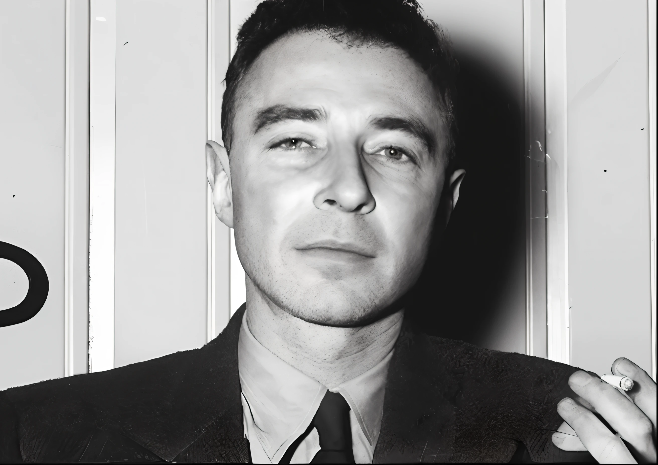 homem de terno e gravata fumando um cigarro, Gordon Ford Onslow, Thomas Pynchon, Saulo Bromberger, Greig Fraser, Stanislaw Szukalski, inspirado por Alexandre V. Kuprin, Fluxus, Henrique Dreyfuss, Alfredo Kelsner, andré le nôtre, Paulo Rand, 1 9 4 8 foto