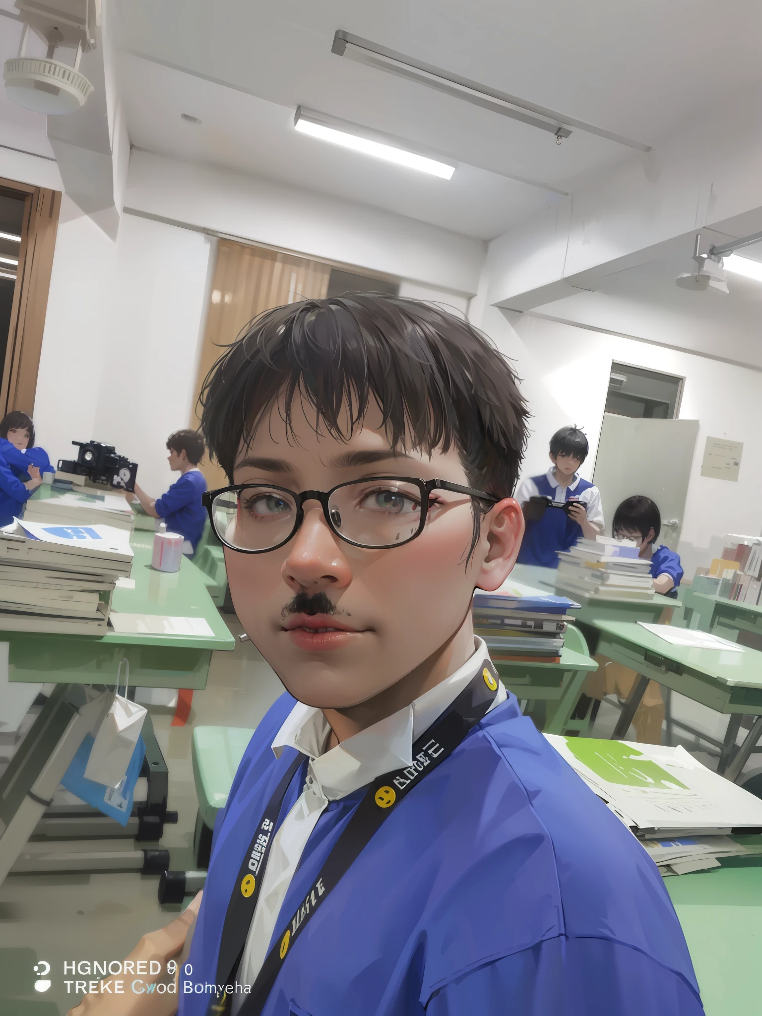 tmasterpiece, best qualtiy, high-definition picture quality, Extremely detailed CG unit 8k wallpaper, Award-winning photography, bokeh, Depth of field effect, HDR, Flood, vibrant with colors, Strong realism, High detail performance, Dramatic scenes, An artistic journey, Detailed volumetric lighting, with glasses, Be red in the face, Green