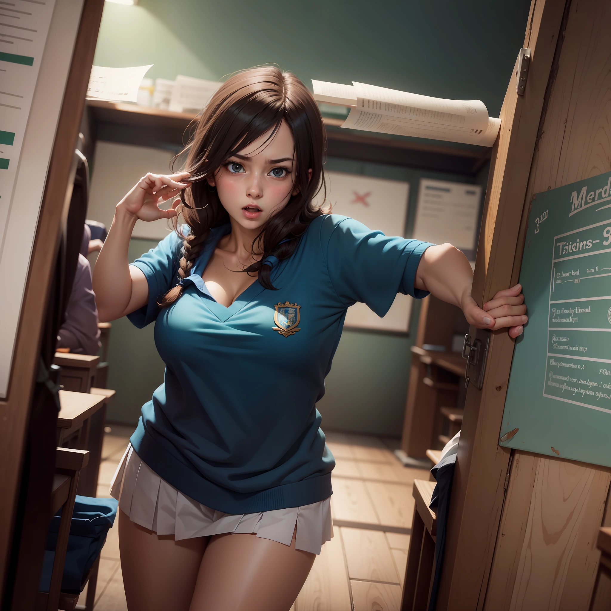 Need,grab chest,Classroom,Shy,middlebreast