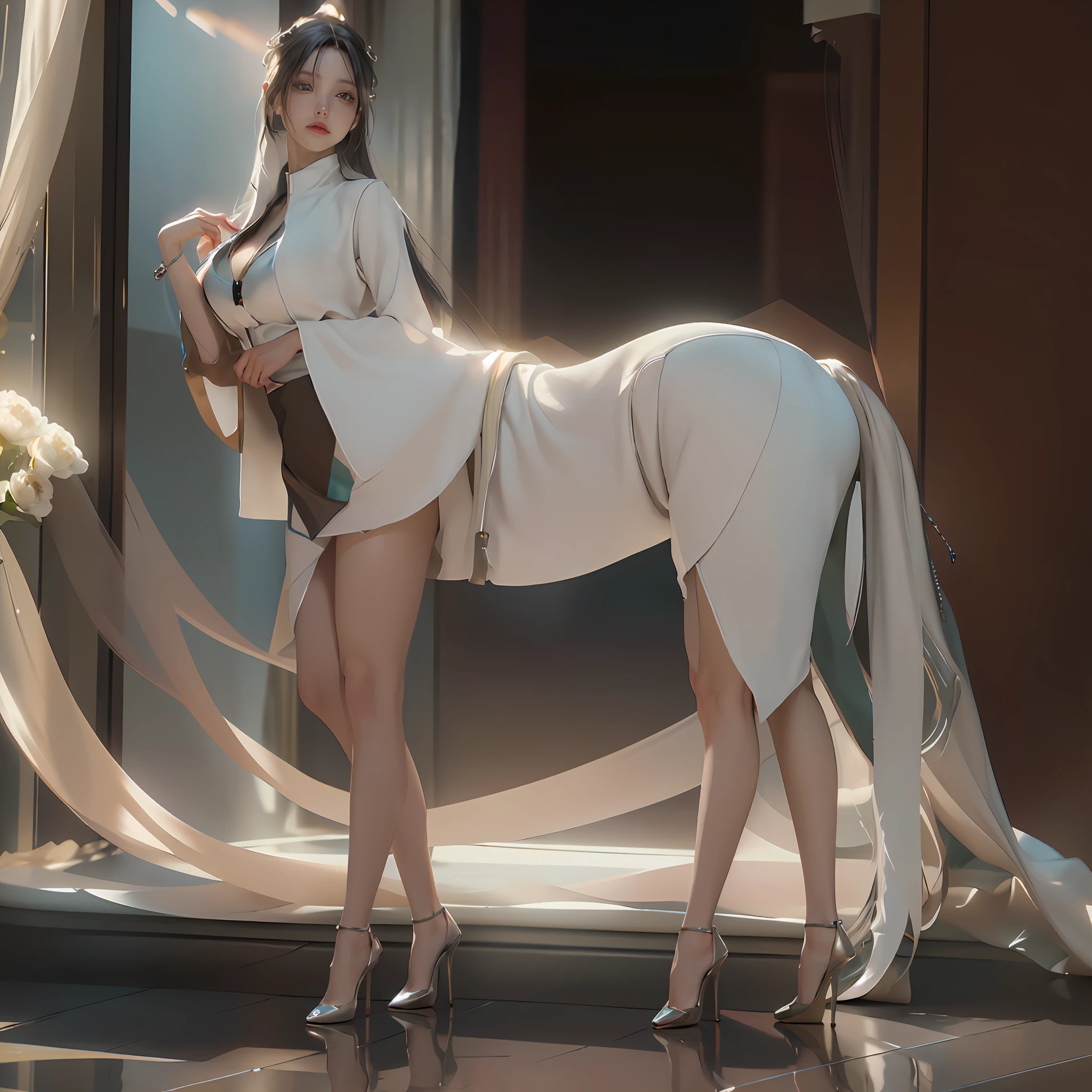 ((Best quality)), ((masterpiece)), (detailed:1.4), 3D, an image of a beautiful cyberpunk female,HDR (High Dynamic Range),Ray Tracing,NVIDIA RTX,Super-Resolution,Unreal 5,Subsurface scattering,PBR Texturing,Post-processing,Anisotropic Filtering,Depth-of-field,Maximum clarity and sharpness,Multi-layered textures,Albedo and Specular maps,Surface shading,Accurate simulation of light-material interaction,Perfect proportions,Octane Render,Two-tone lighting,Wide aperture,Low ISO,White balance,Rule of thirds,8K RAW,