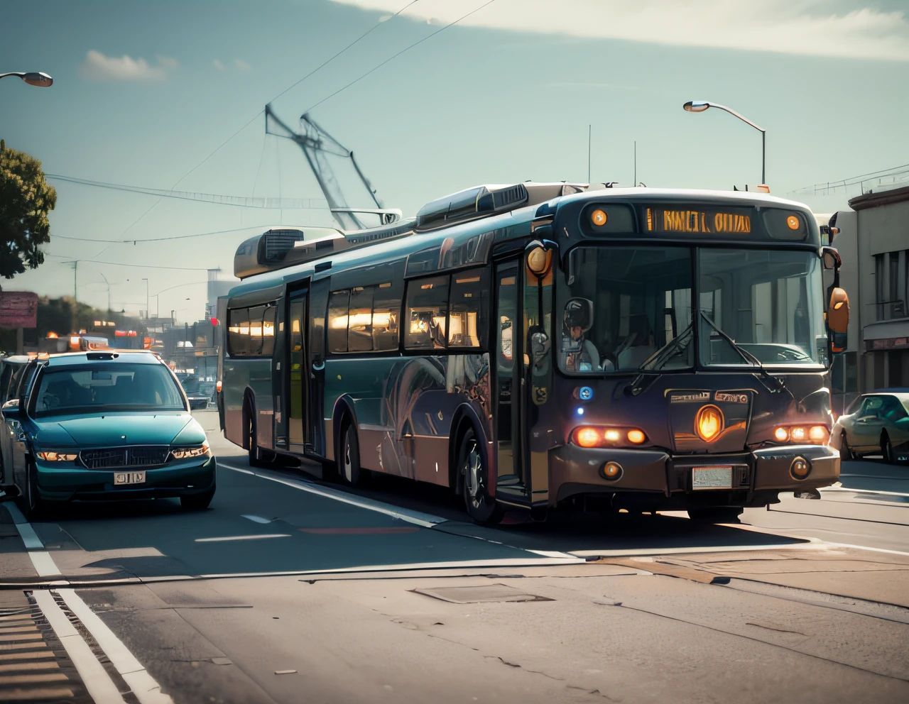 futuristic articulated bus, brancos de fundo, Corpo Steampunk, detalhes intrincados, Magnificent, cinemactic, high resolution, 4k,