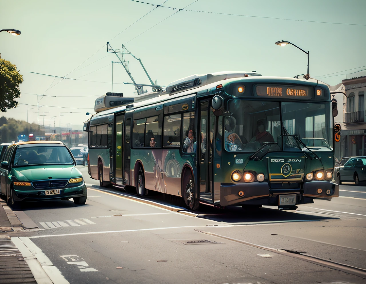 futuristic articulated bus, brancos de fundo, Corpo Steampunk, detalhes intrincados, Magnificent, cinemactic, high resolution, 4k,