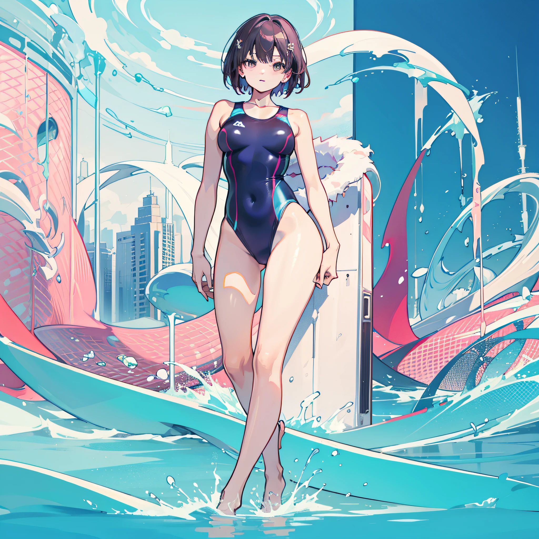 high-leg swimsuit
