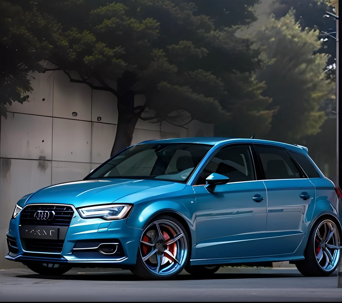 a close up of a blue audi wagon parked in front of a building, s line, vehicle photography, style of flavie audi, blue tinted, ๐๐๐โบ๐๐๐, tunning, auto photography, wide body, front lit, cr3, f32, f 3 2, with sleek lines and a powerful, well edited, automotive photography
