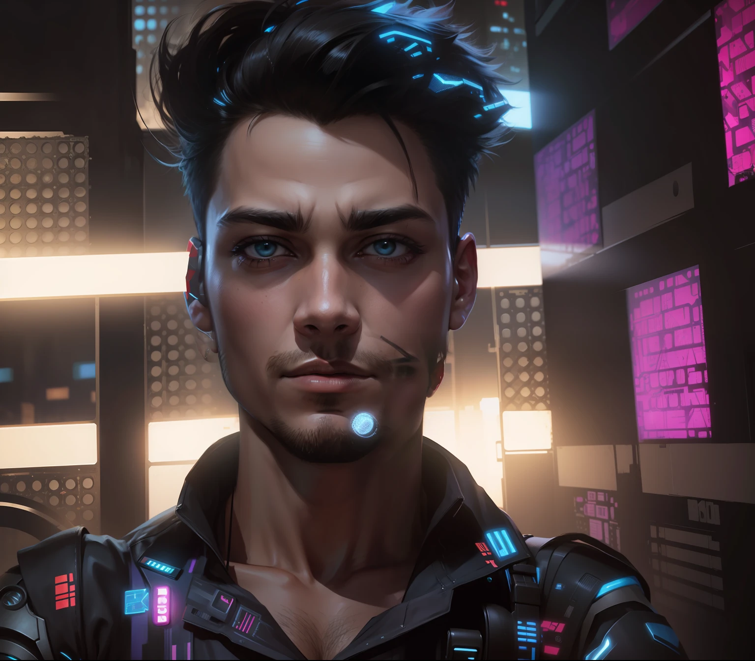 Change background cyberpunk cute boy , realistic face , High quality realistic ,8k ultra realistic,