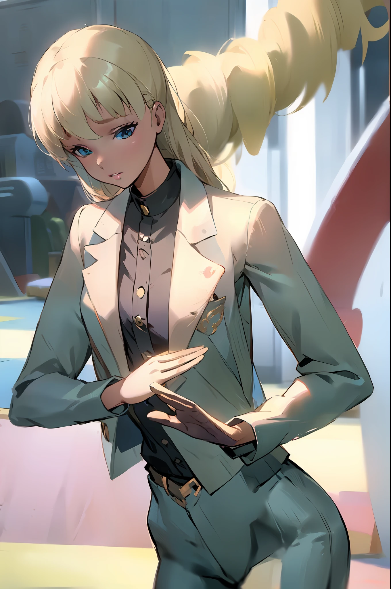 ts_barbie in a class elegence elegent clean suit and tie jacket