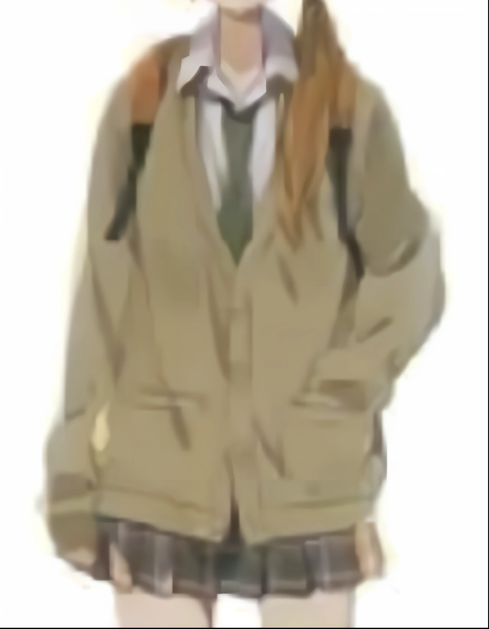 Anime girl with backpack and backpack standing in front of white background, Shinkai sincerely, toru furuya, Makoto Shinkai's style, Shinkai Makoto style, honest, JK school uniform, New Xiangcheng, ( ( ( yoshinari yoh ) ) ), Makoto Shinkai!!, Shinkai sincerely, makoto kano