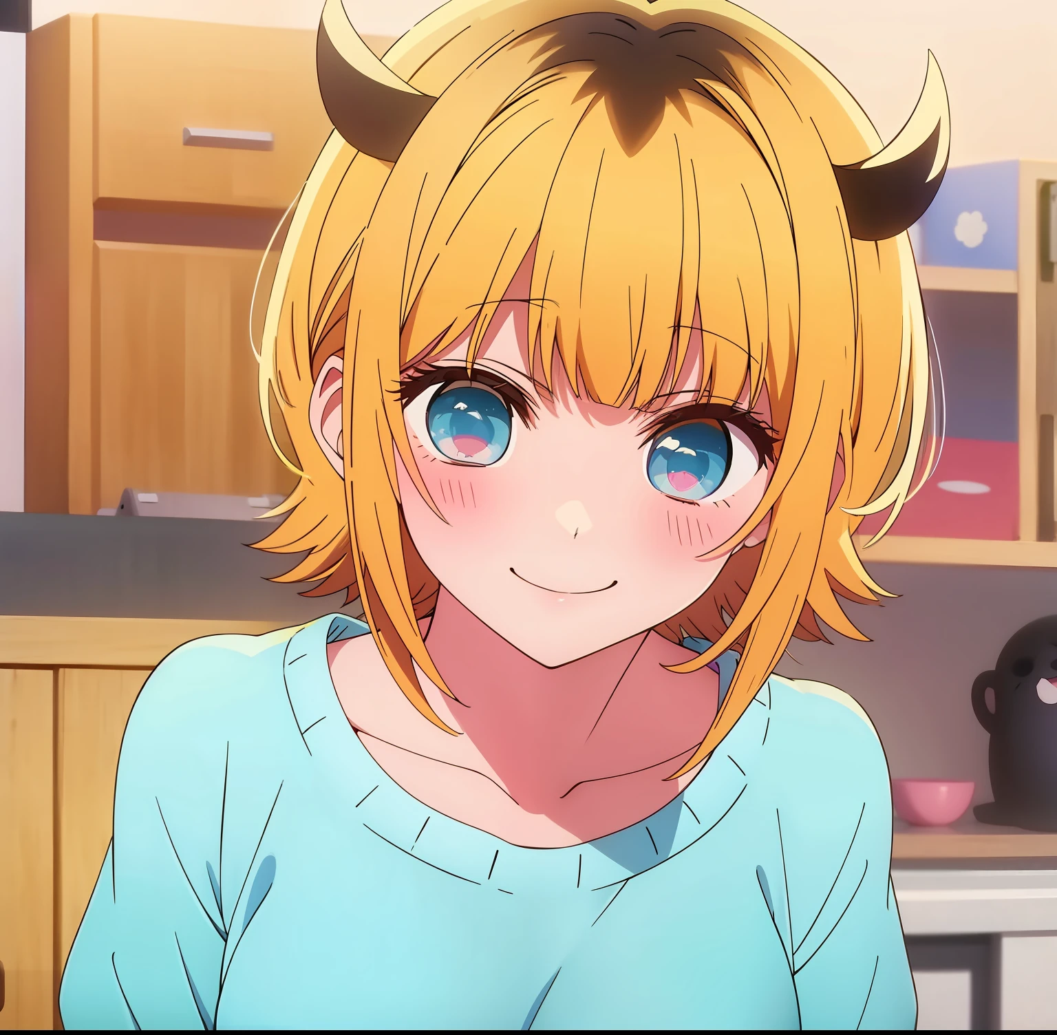 MEMcho,anime styled、A smile、