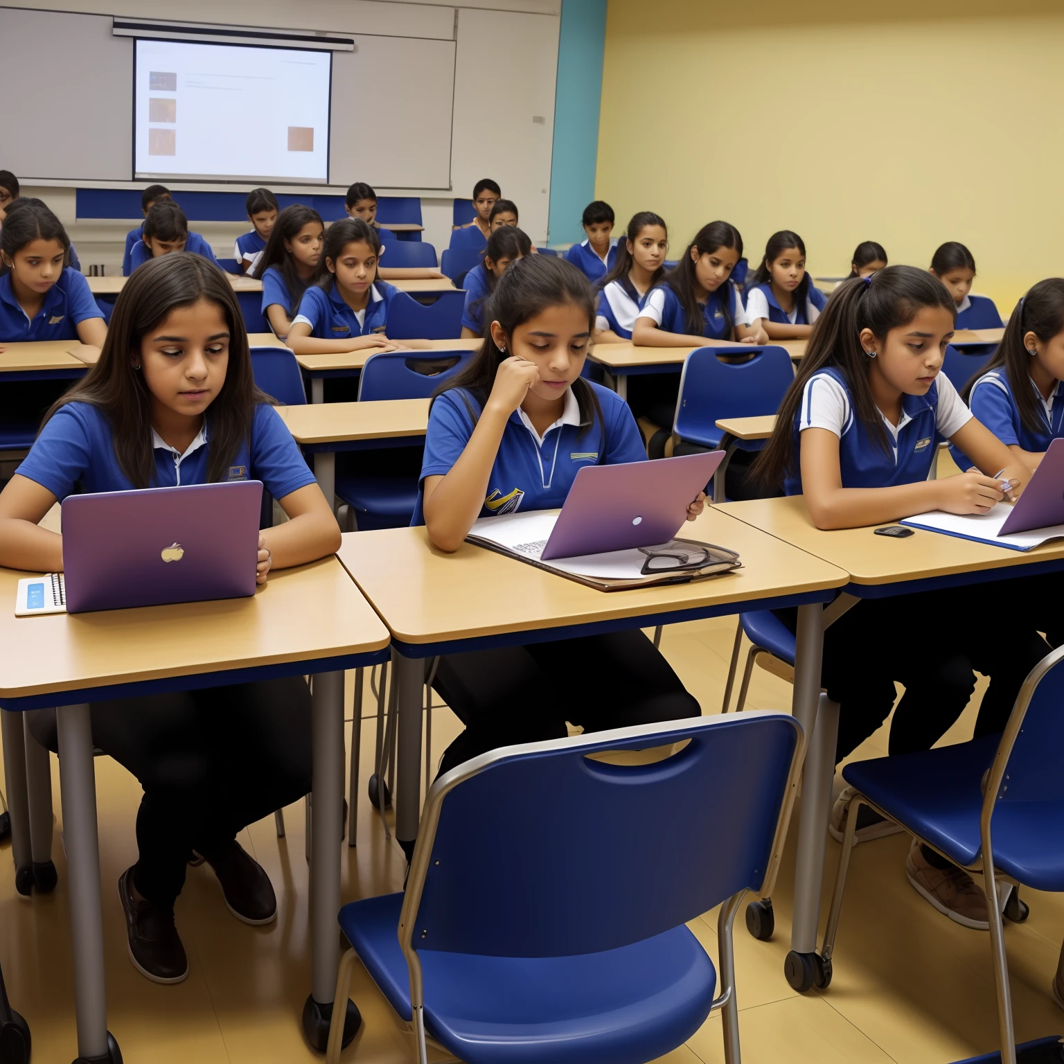 Estudantes em sala de aula