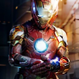 wearing the Iron-man Armor inside a SpaceX warehouse, Hyper Realistic, Incredibly Detailed, Perfectly Correct Anatomy --auto --s2