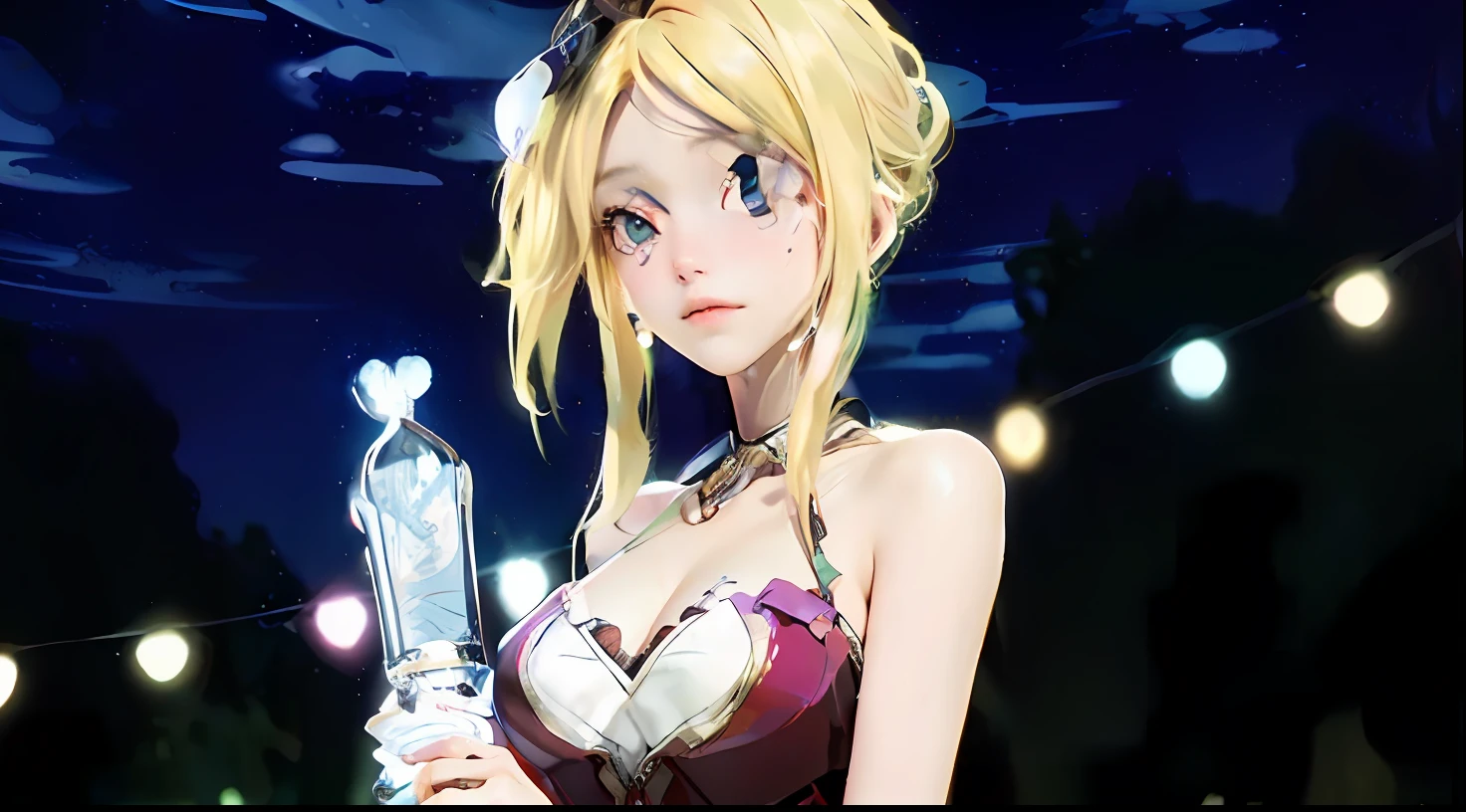 ((Best quality)), ((masterpiece)), (detailed:1.4), 3D, an image of a beautiful cyberpunk female,HDR (High Dynamic Range),Ray Tracing,NVIDIA RTX,Super-Resolution,Unreal 5,Subsurface scattering,PBR Texturing,Post-processing,Anisotropic Filtering,Depth-of-field,Maximum clarity and sharpness,Multi-layered textures,Albedo and Specular maps,Surface shading,Accurate simulation of light-material interaction,Perfect proportions,Octane Render,Two-tone lighting,Wide aperture,Low ISO,White balance,Rule of thirds,8K RAW,Masterpiece, best quality, (8k very detailed CG unit wallpaper) (best quality), (best illustration), (best shading) a golden sea wave, bright orange aol sunset through the wave, golden water drops flying, (:1. 6),