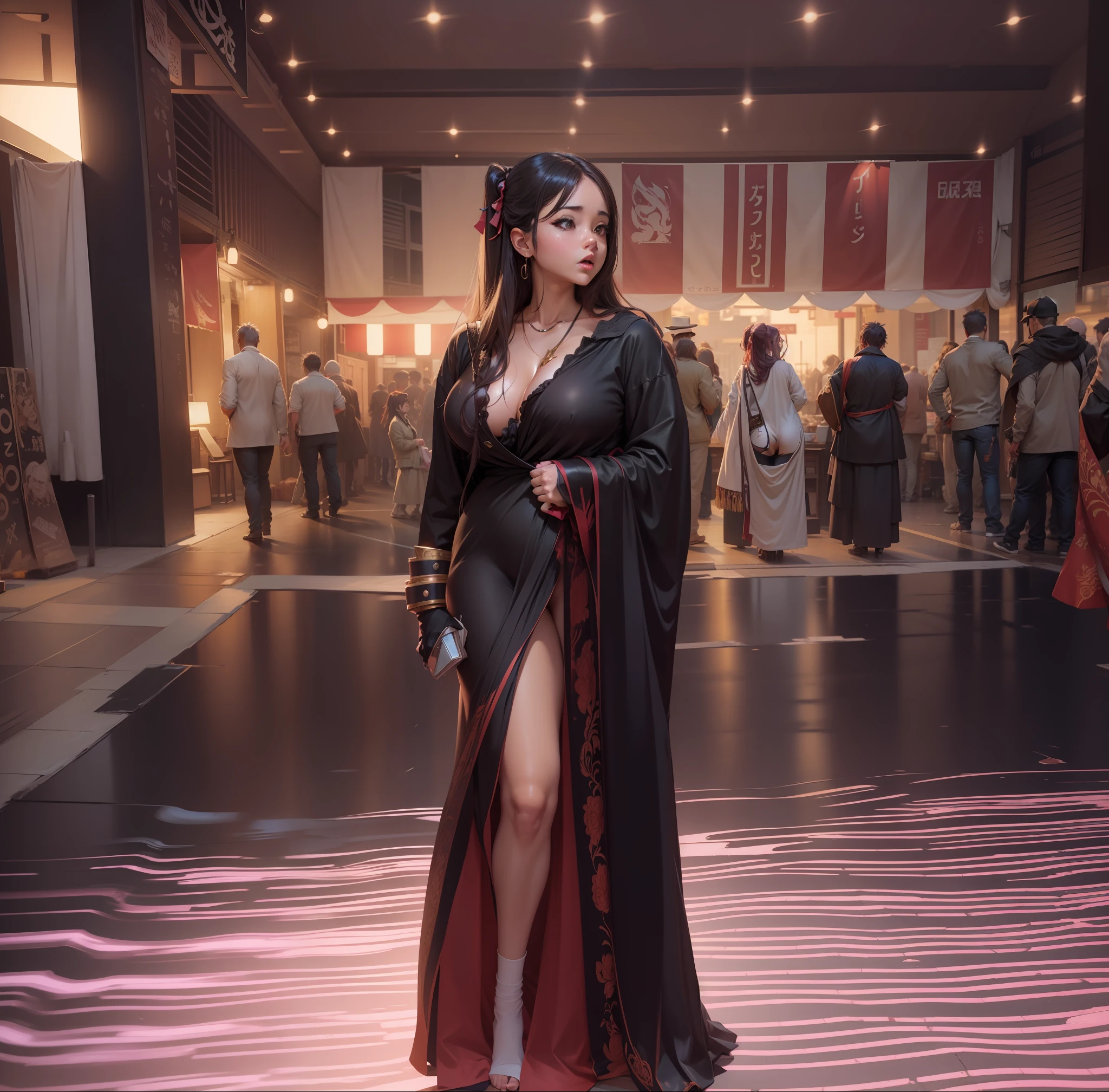 Cute and hot anime girl with big chest and ass ,8k resolution