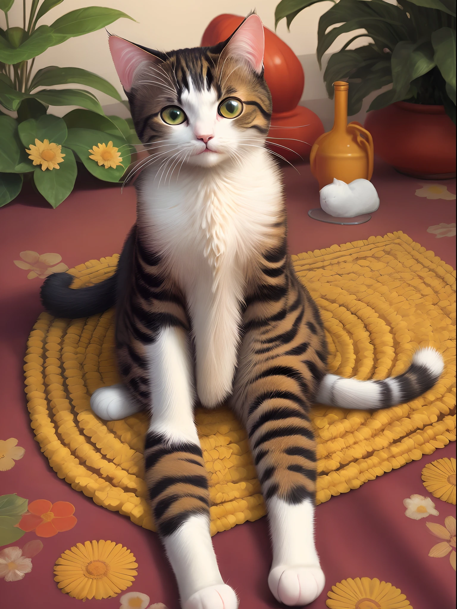 Give me cat celebrating onam