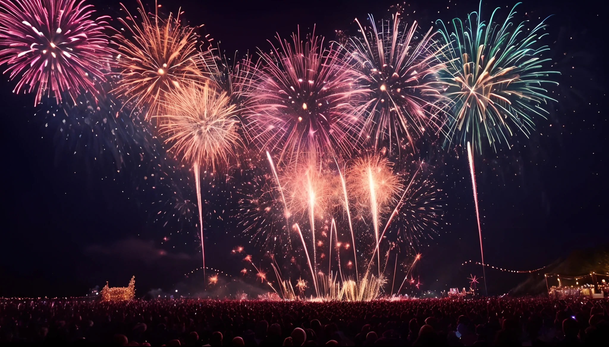 sparklers、landscapes、Summer Festivals、4K、top-quality、masterpiece、Fireworks Festival、tradition、natta、Scenic、
