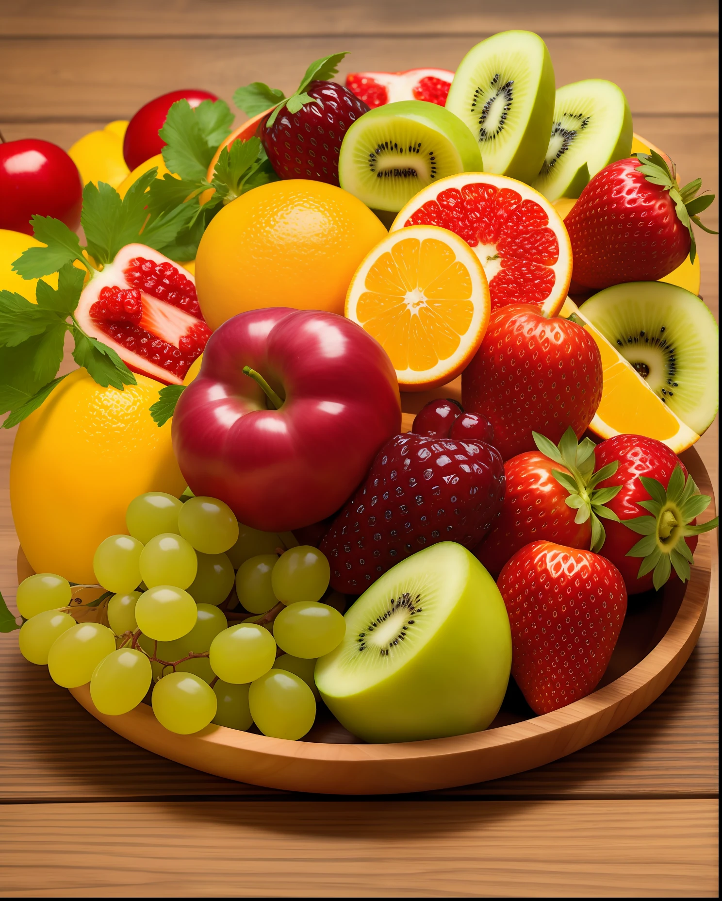 I want a logo brand with very tasty fruits is that draws attention