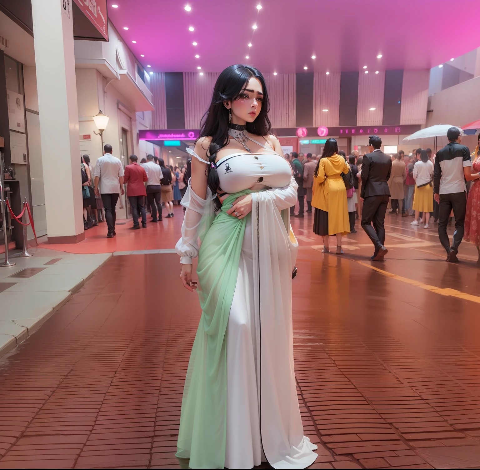 black hair, Surrealism, 8k, super detail,big boobs