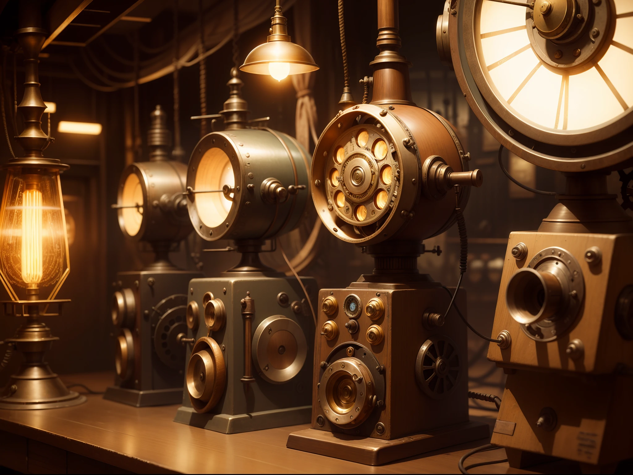 Telephones central oldie steampunk, valvules, pannel eletric, sem humanos.