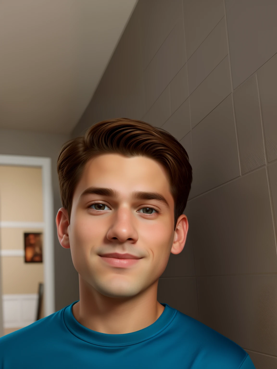 ultra realistic, young handsome boy, pixar style
