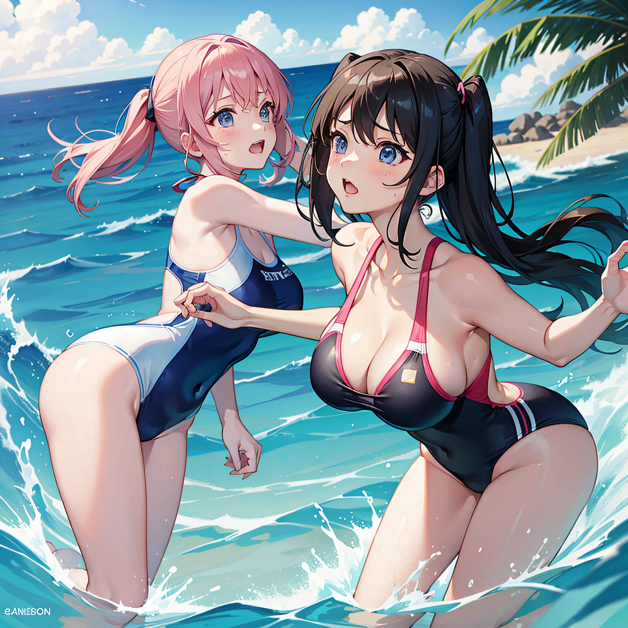 Competitive swimsuit 、Breast shaking