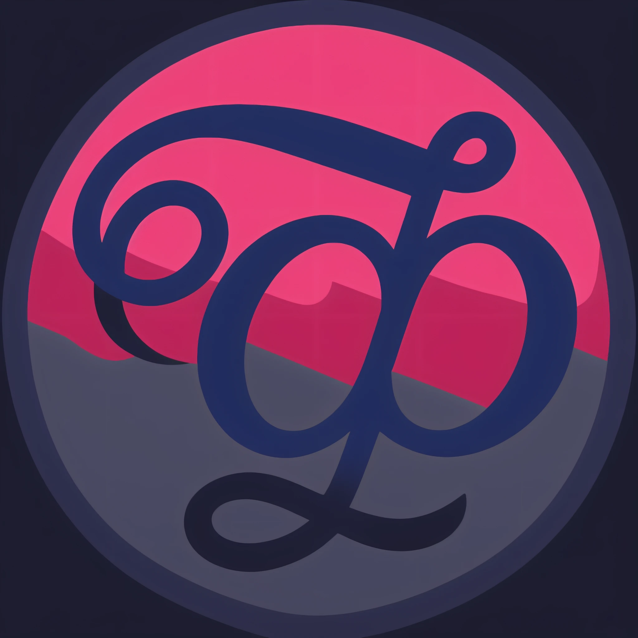 predominantly pink and navy blue, Gloomy style