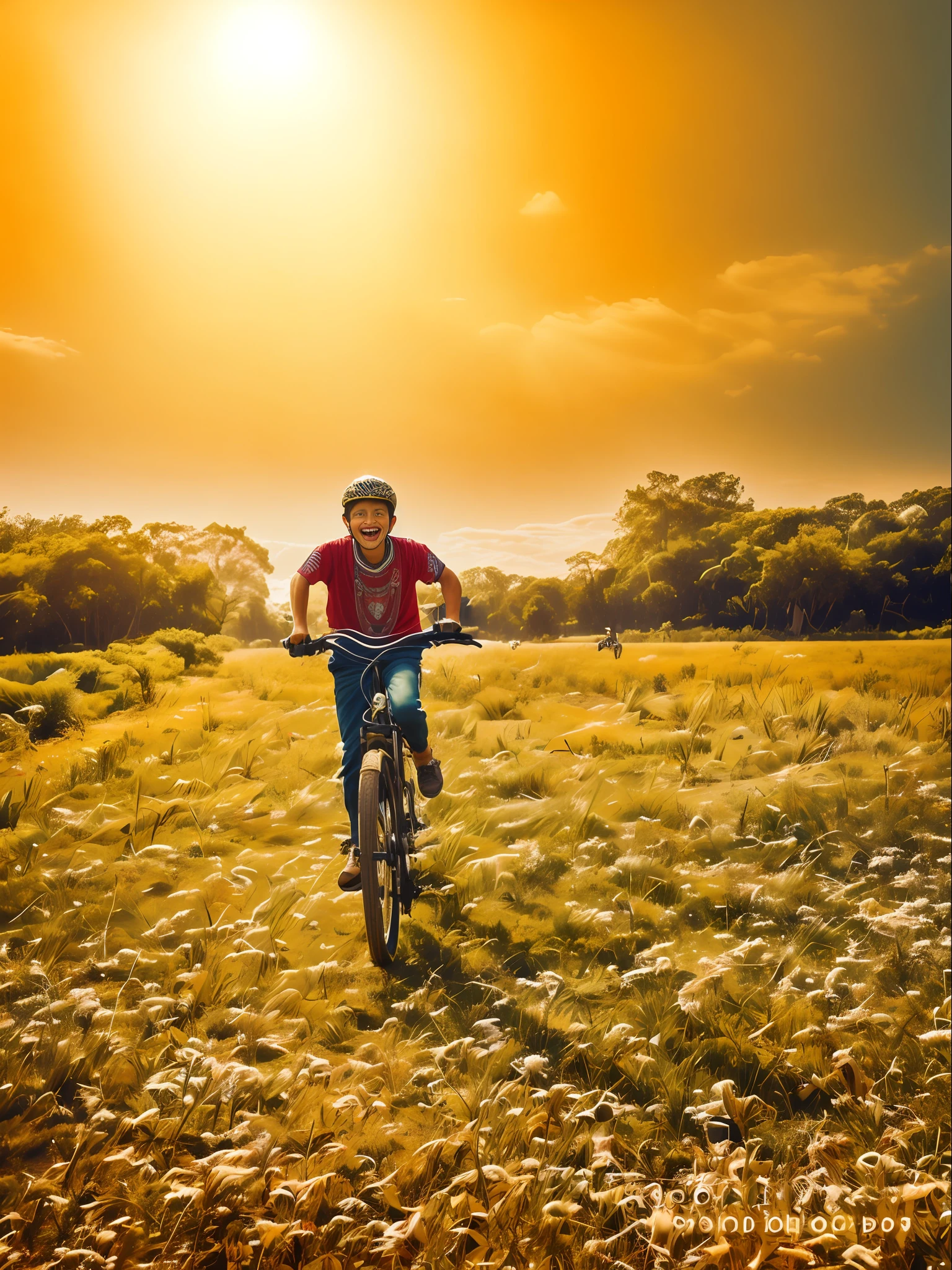 bohoai (happy boys and girls), riding (bicycles)